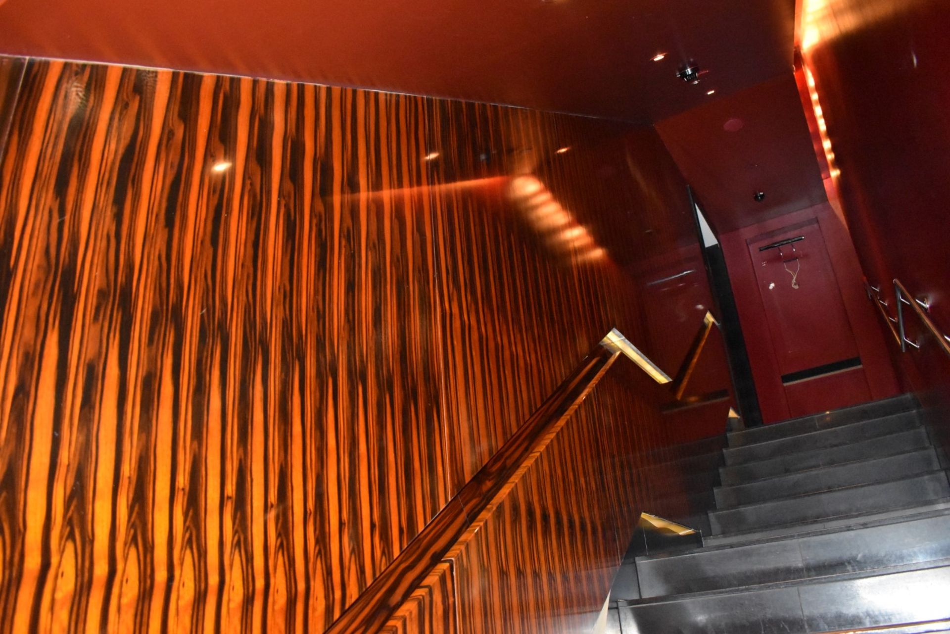 1 x Zebrano Wood Stair Panelling With Integrated Illuminated Hand Rail - Five Metres In Length - - Image 3 of 8