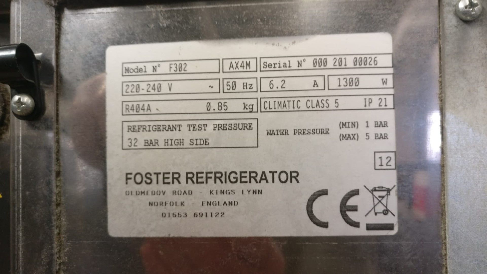 1 x Foster Ice Cube Maker Machine - Model F302 With SB210 - Stainless Steel Finish - H160 x W110 x - Image 5 of 6