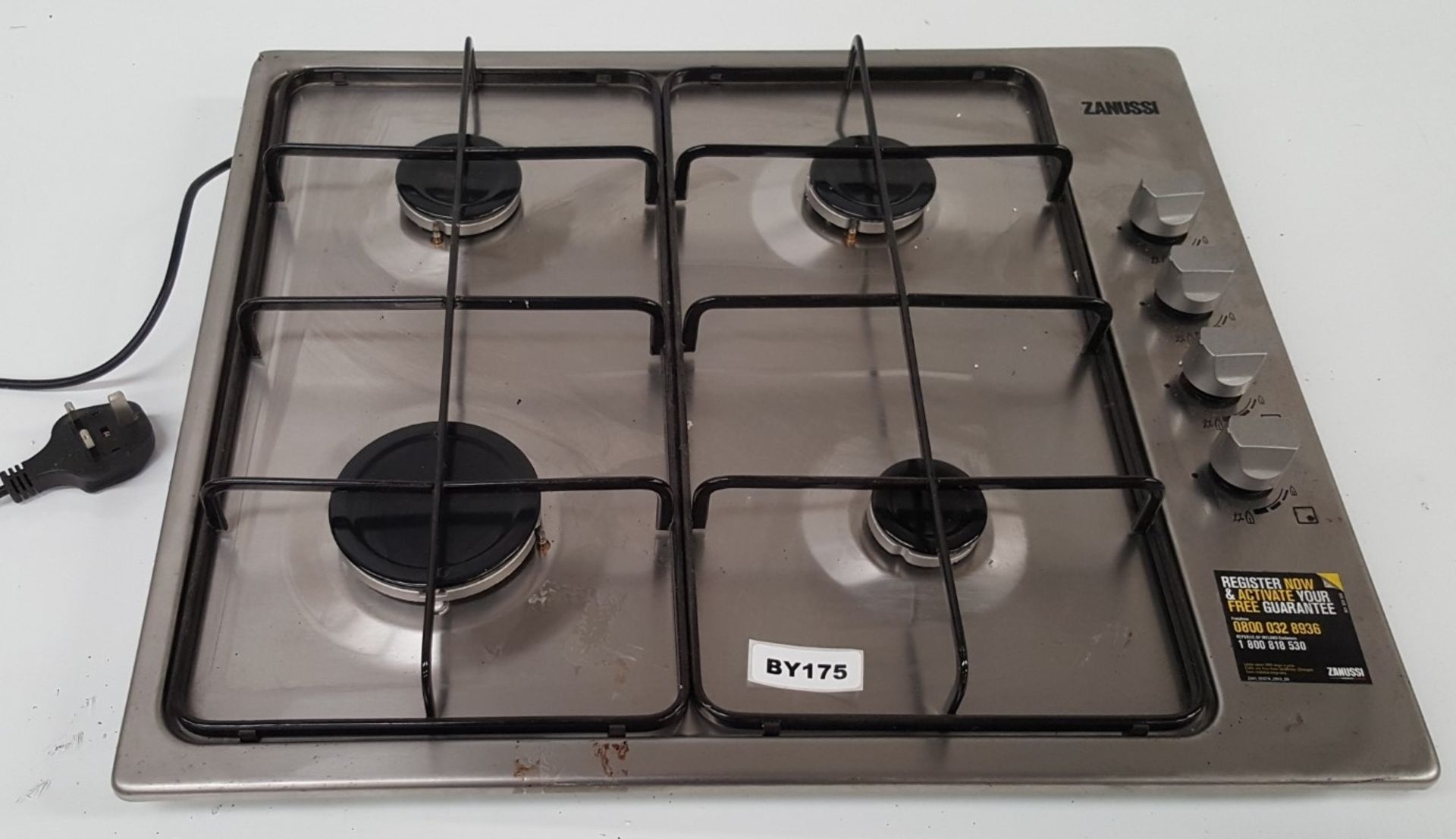 1 x Zanussi 58cm Gas Hob Stainless Steel ZGH62414XS - Ref BY175