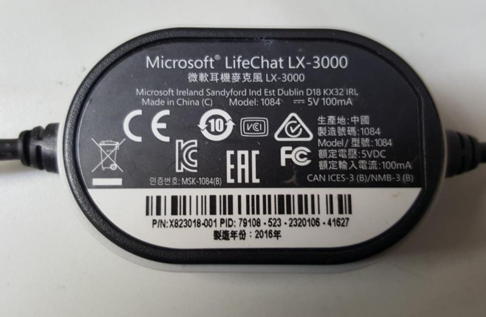 3 x Microsoft LifeChat LX-3000 Headsets - Ref RB260 G3 - CL394 - Location: Altrincham WA14<b - Image 3 of 3