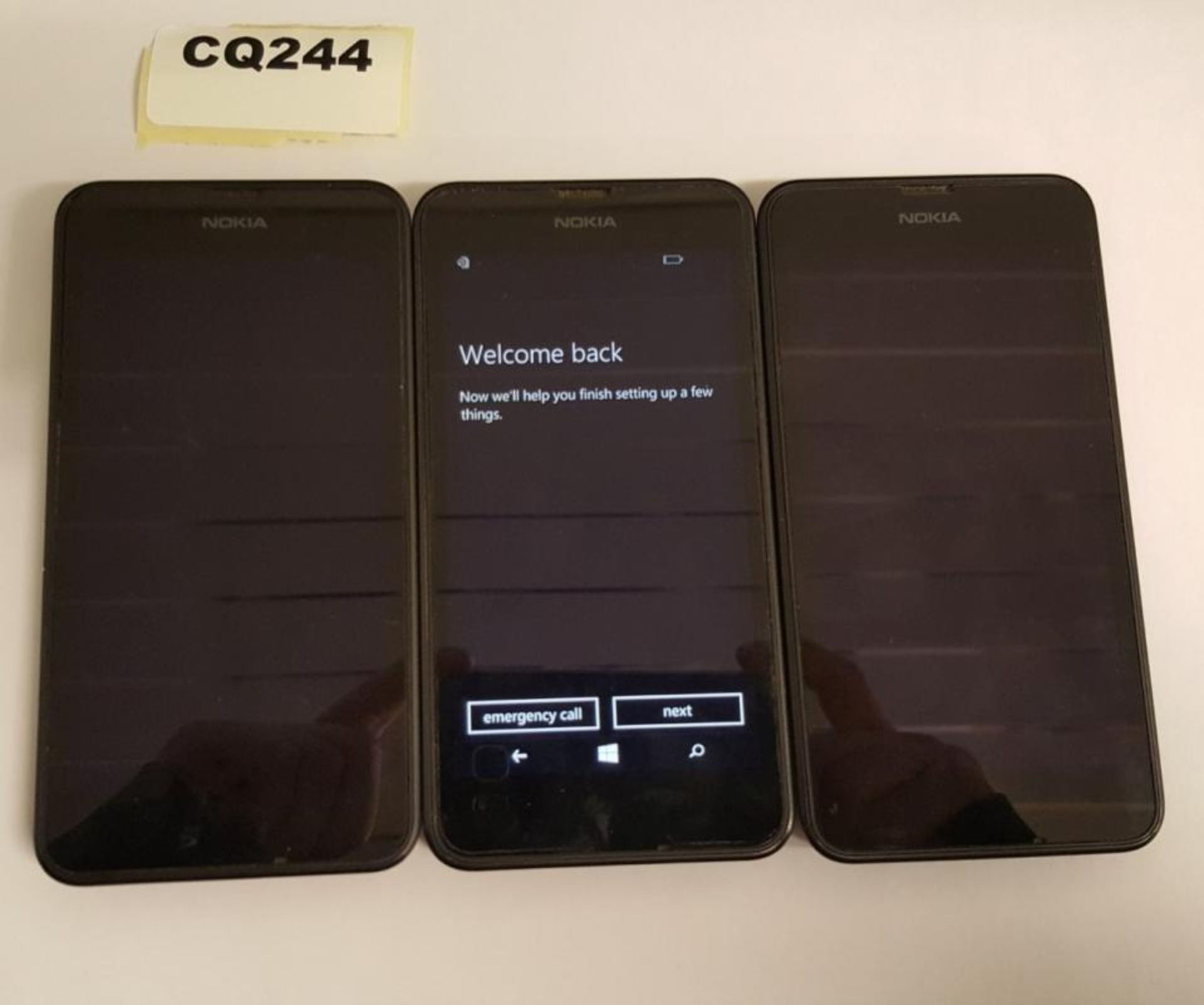 3 x Nokia Lumia 630 Black Smartphones ( Have Been Turn On And Factory Reset) - Ref CQ244 - CL011 - L - Image 2 of 3