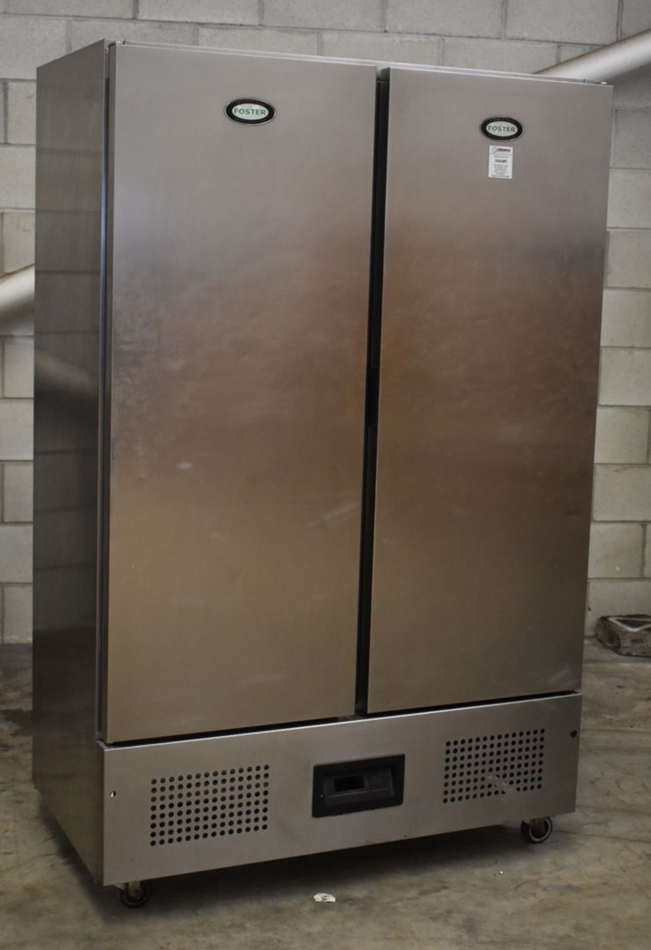 1 x Foster 800 Litre Double Door Meat Fridge With Stainless Steel Finish - Model FSL800M - Ref NC360