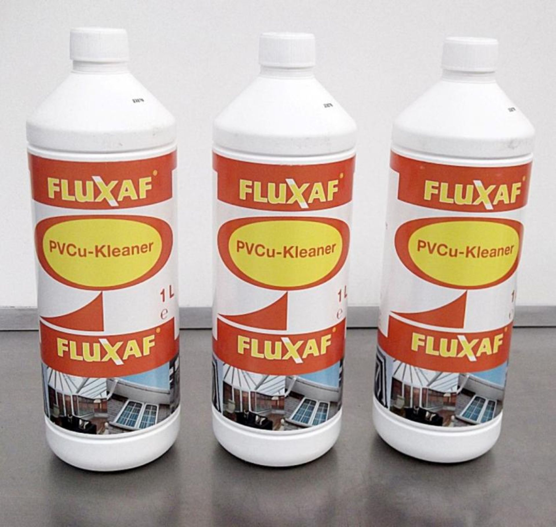 17 x Bottles Of Fluxaf PVCu Kleaner - Supplied In 1 Litre Bottles - Waterbased PVCu Grease Window