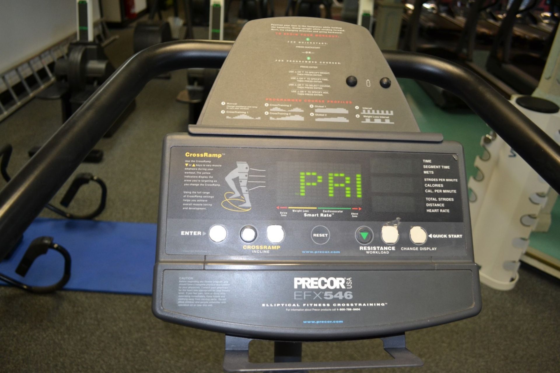 1 x Precor EFX 546 Cross-Trainer Gym Machine - Dimensions: L200 x W90 x H155cm - Ref: J2038/1FG - - Image 3 of 3