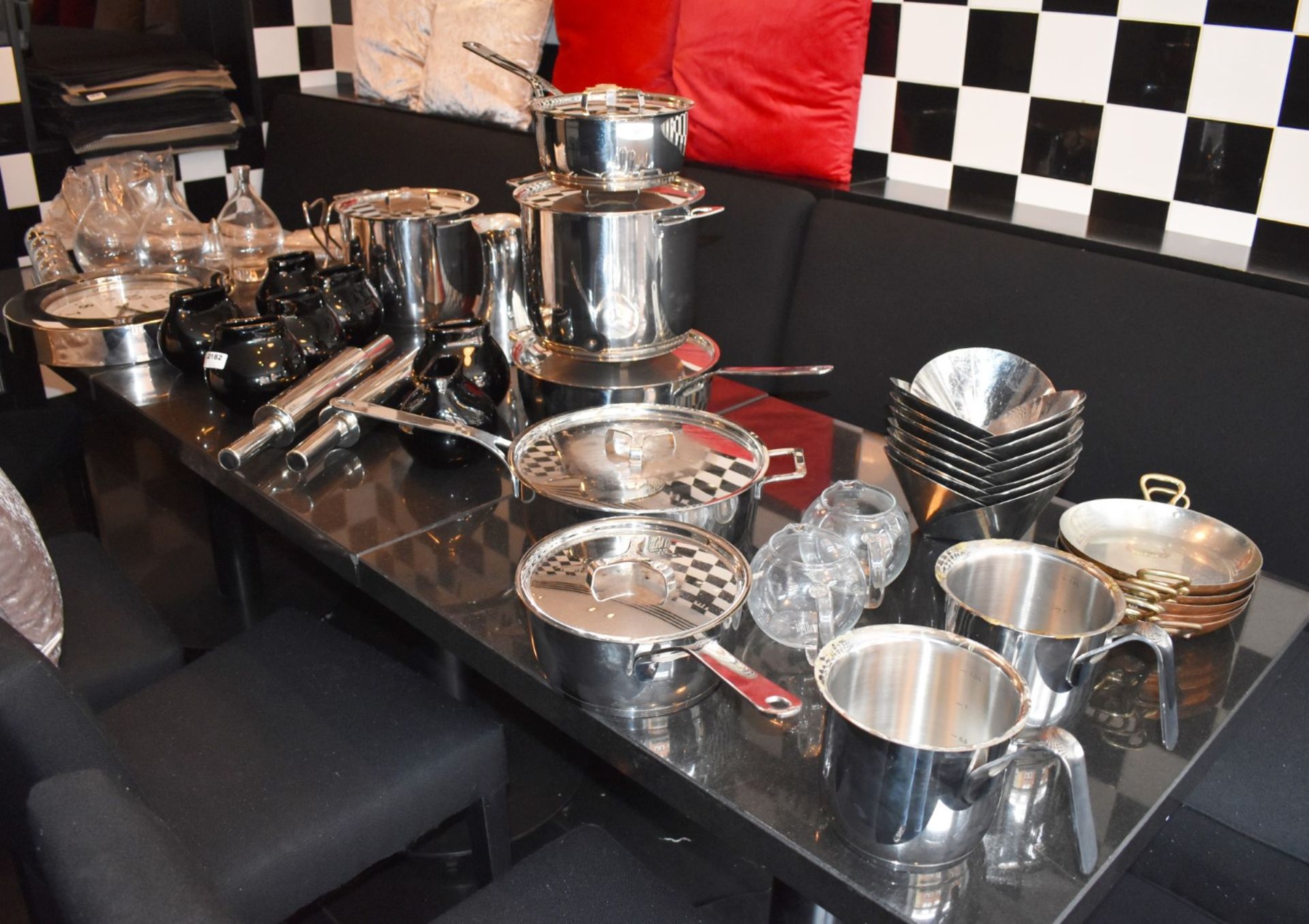 Approx 41 x Items of Kitchen and Tableware - Includes Stainless Steel Rolling Pins, Wall Clock,