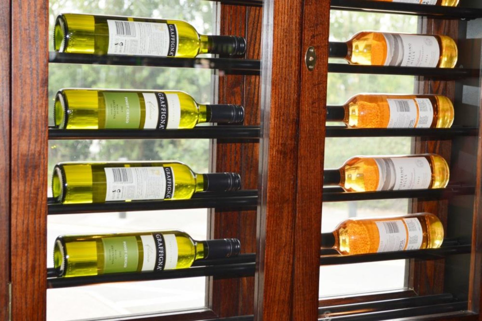 1 x Large Four Door Wine Bottle Display Cabinet With a 52 Bottle Capacity - H175 x W210 x D22 - Image 2 of 6