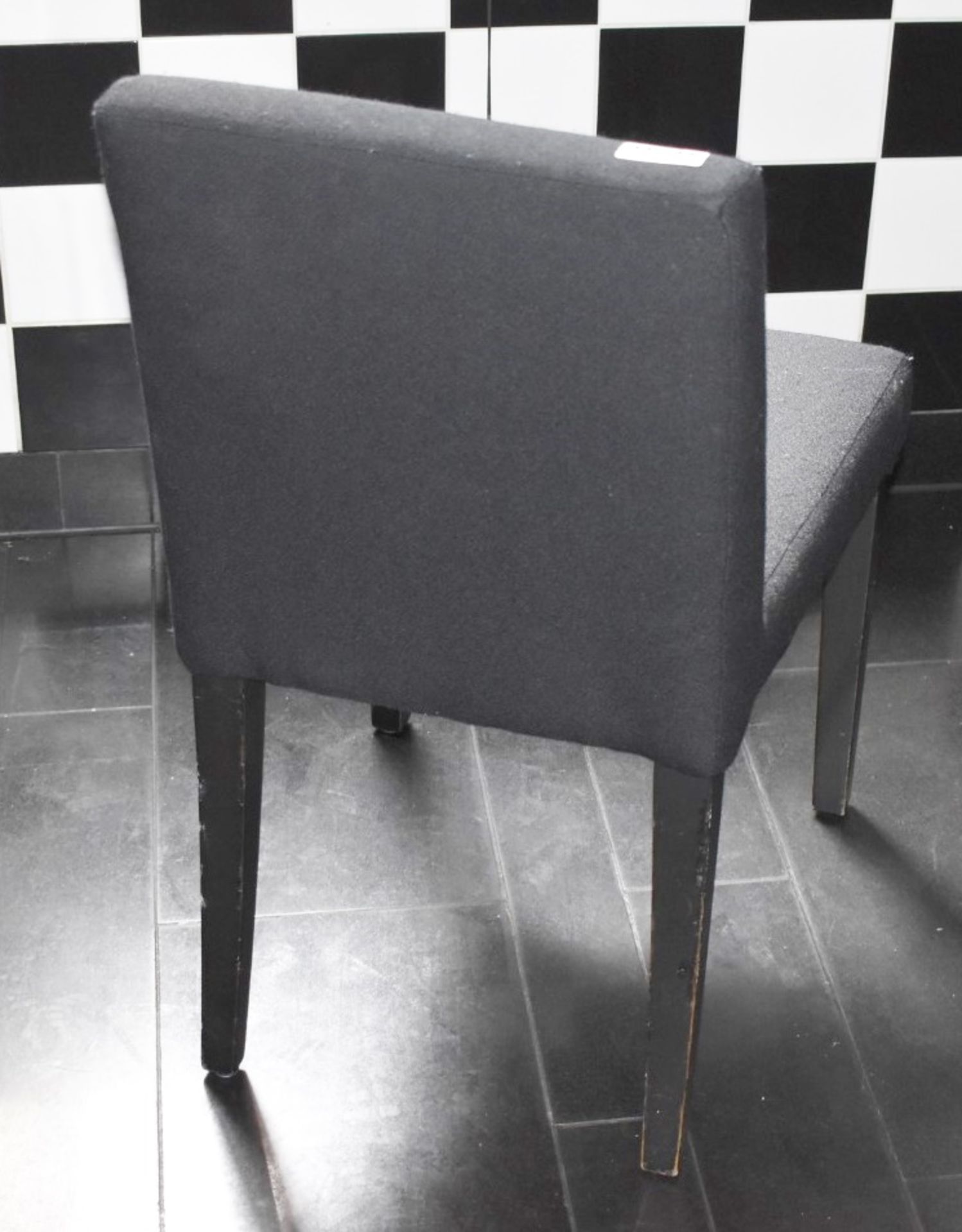 12 x Dark Grey Fabric Restaurant Dining Chairs - Dimensions: H84 x W45 x D52cm - CL392 - Ref LD144 - Image 3 of 3