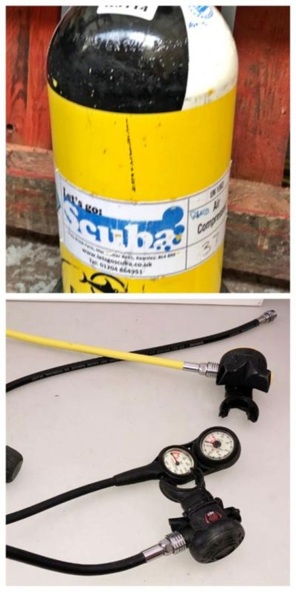 Beuchat Scuba Air Cylinder and a Full Regulator Set - Ref: NS114, NS321 - CL349 - Altrincham WA14