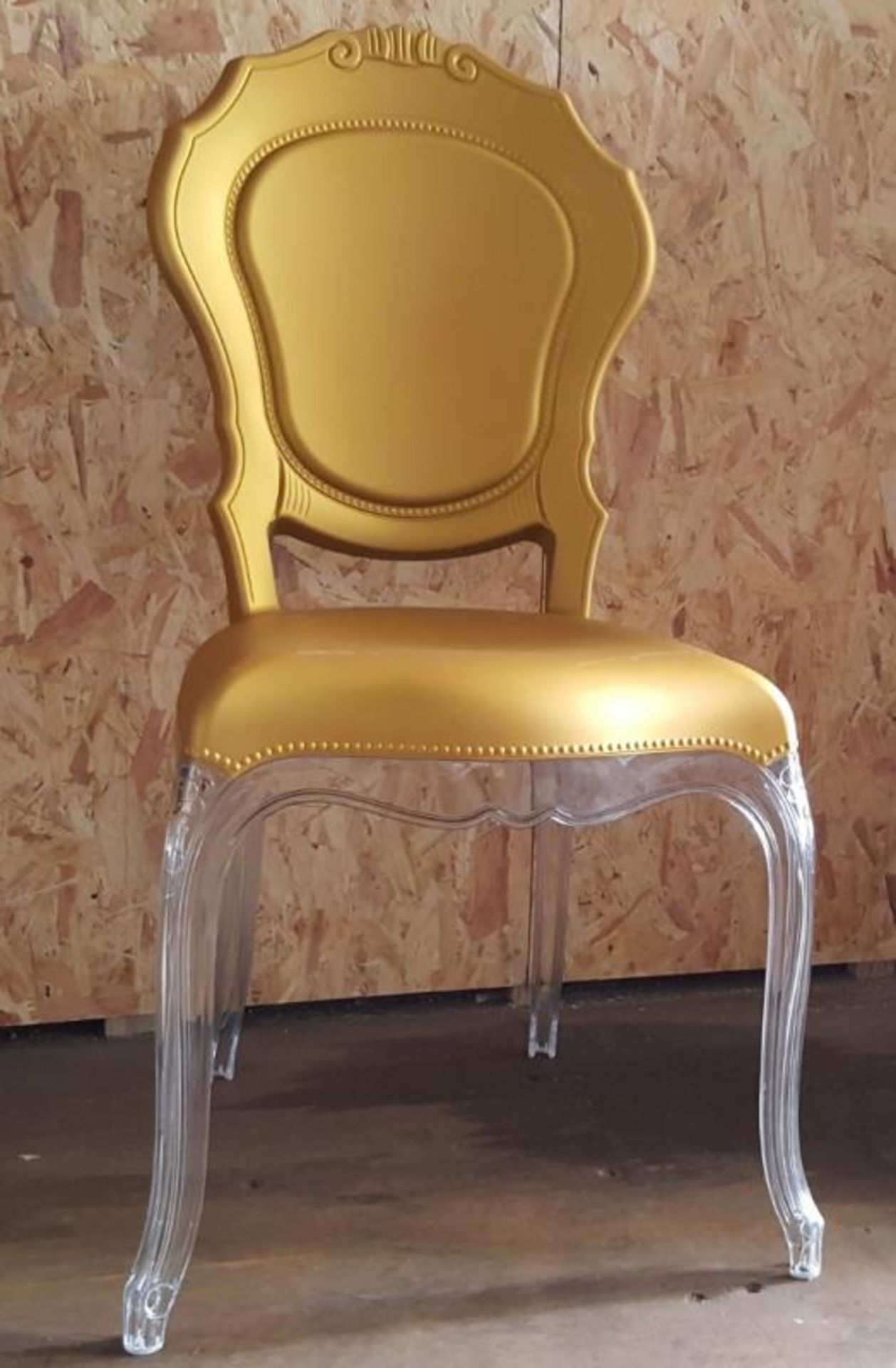 5 x Acrylic Baroque-style &#39;Belle Epoque&#39; Chairs Featuring A Clear Polycarbonate Frame With A - Image 3 of 5