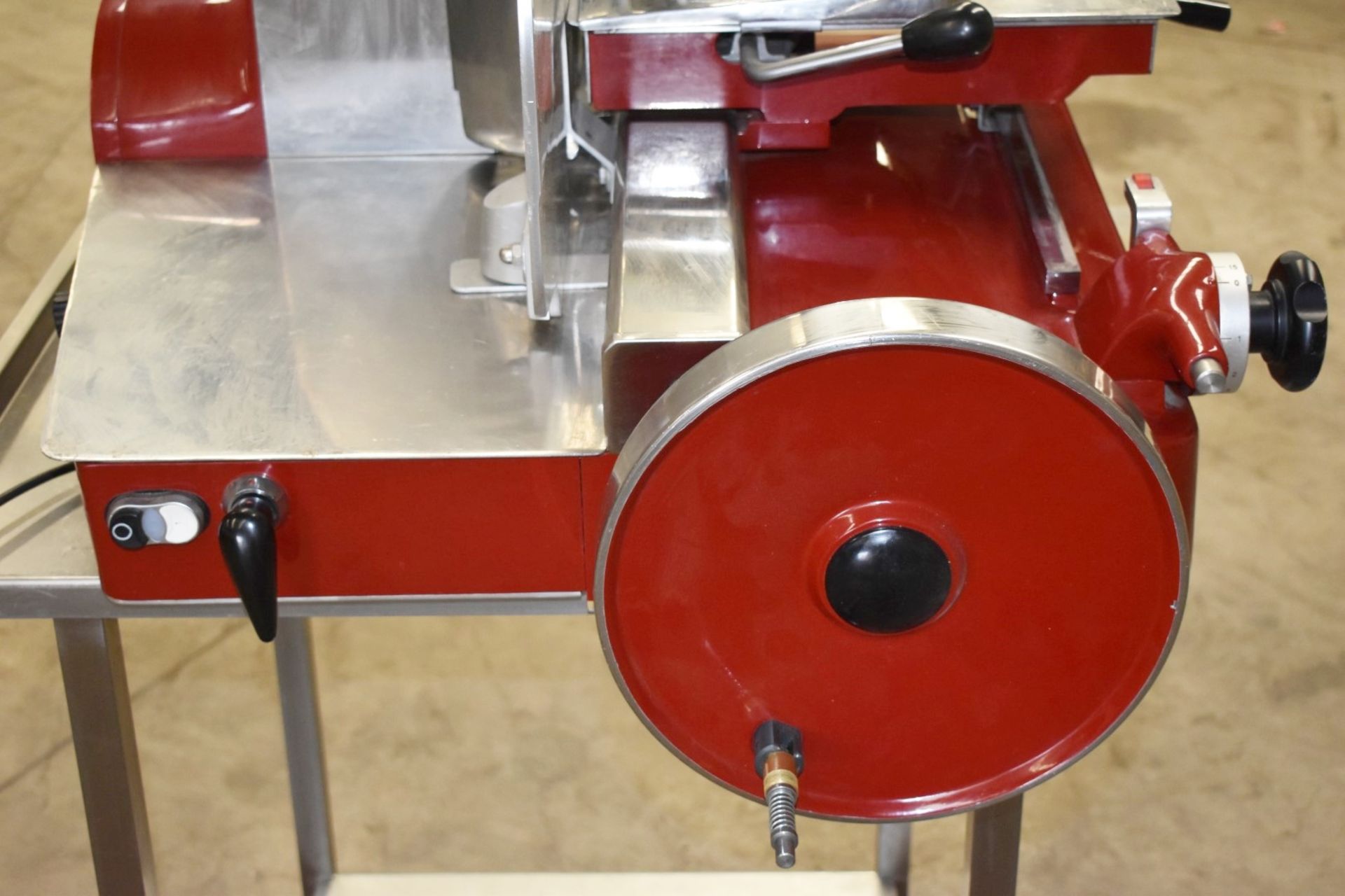 1 x Sure SCS 370mm Flywheel Meat / Prosciutto Slicer - Model SSV370BA - Ex M&S - CL232 - Location: - Image 13 of 13