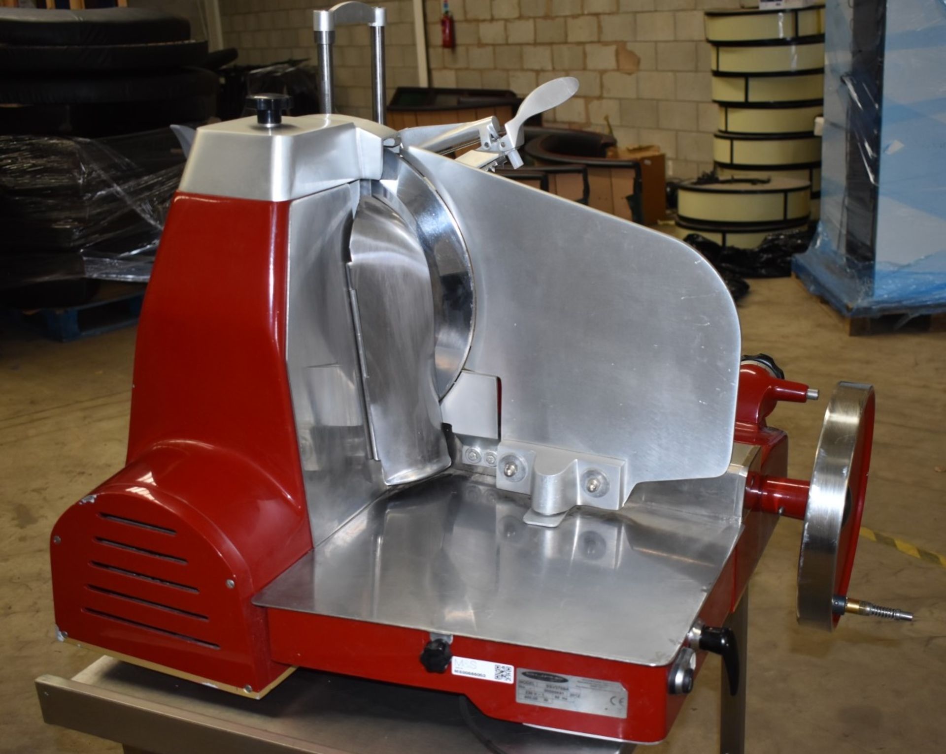 1 x Sure SCS 370mm Flywheel Meat / Prosciutto Slicer - Model SSV370BA - Ex M&S - CL232 - Location: - Image 6 of 13