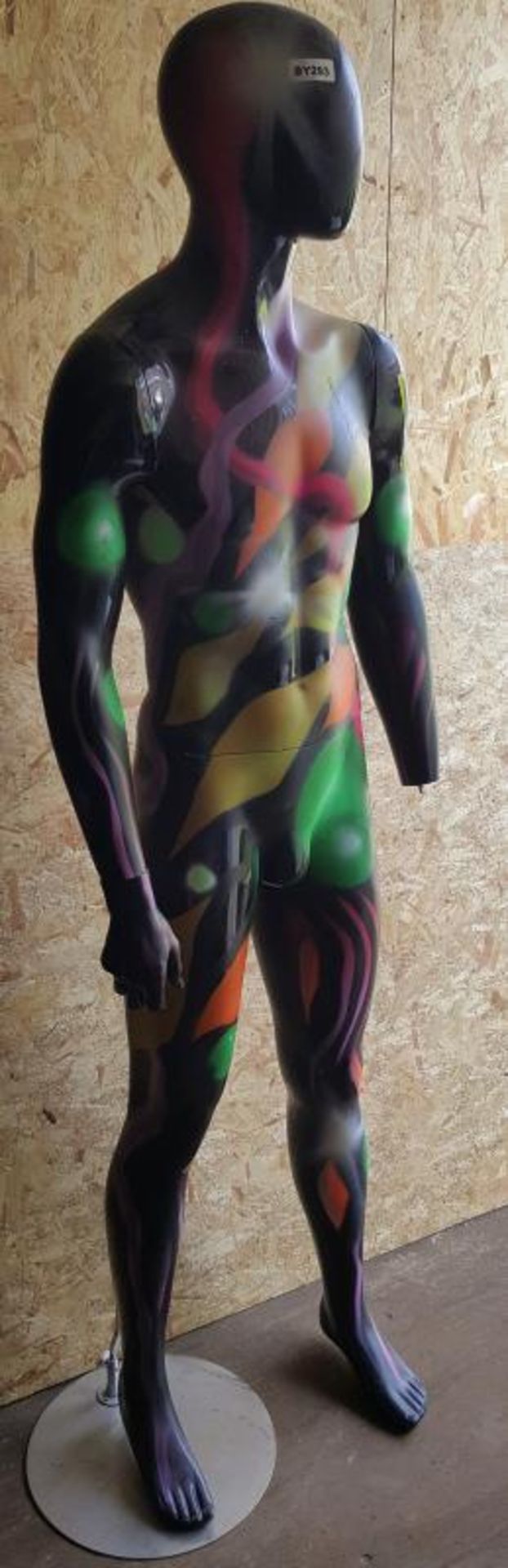 1 x 6ft Bespoke Shop Male Mannequin Featuring Specially Commissioned Paintwork By A British Undergro