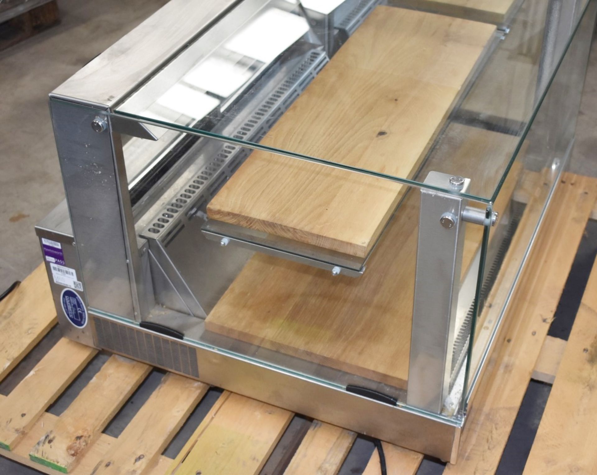 1 x Counterline Chilled Countertop Display Cabinet With Sliding Doors - Ex M&S - Stainless Steel - Image 3 of 9