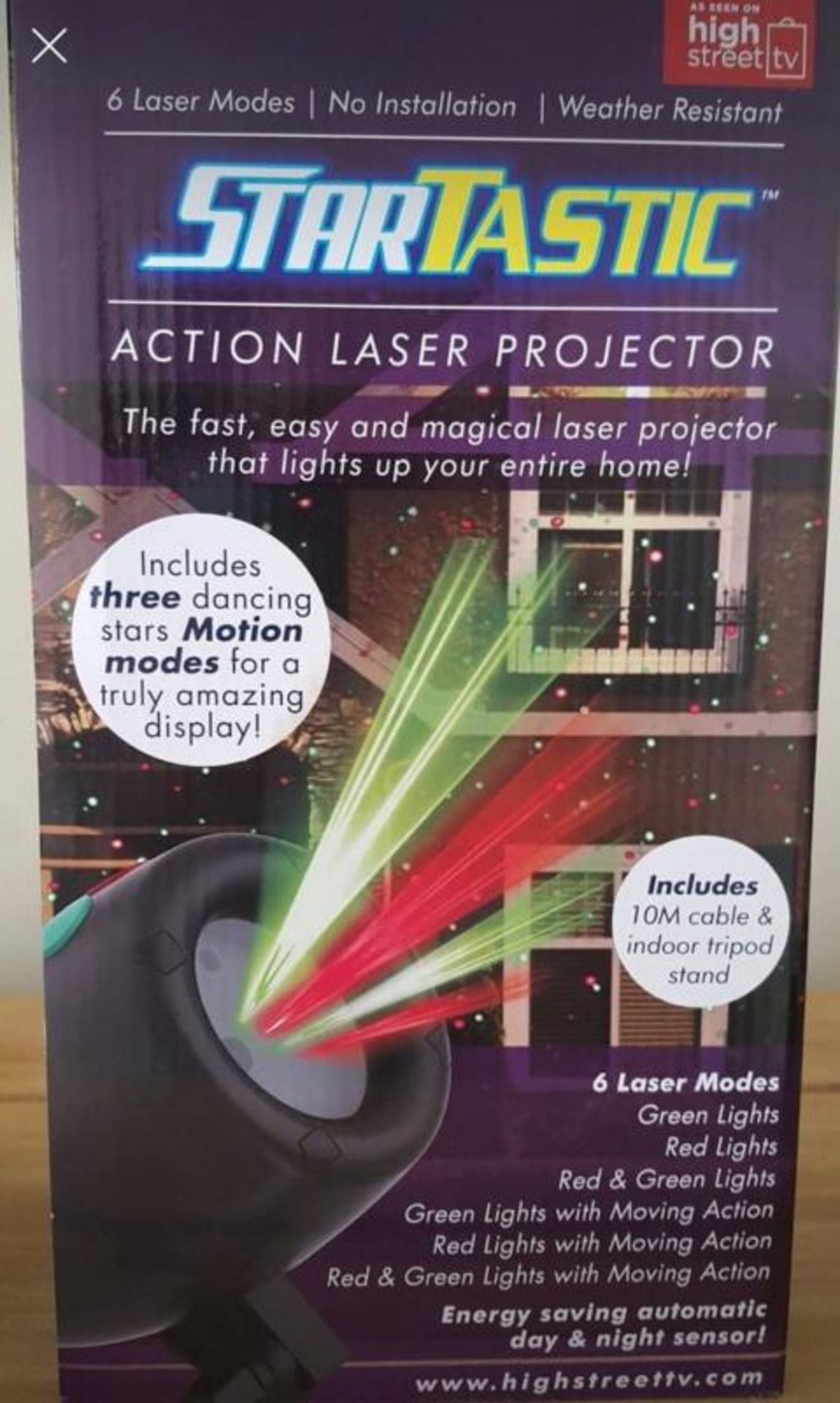 4 x Star Tastic Motion Laser Projectors - Starry Light Display Suitable For Christmas and More - Bra - Image 6 of 7