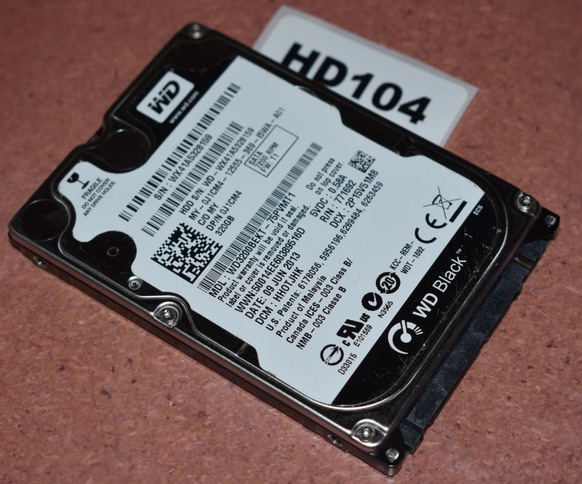 4 x Western Digital 320gb Black 2.5 Inch SATA Hard Drives - Tested and Formatted - HD104/105/106/112