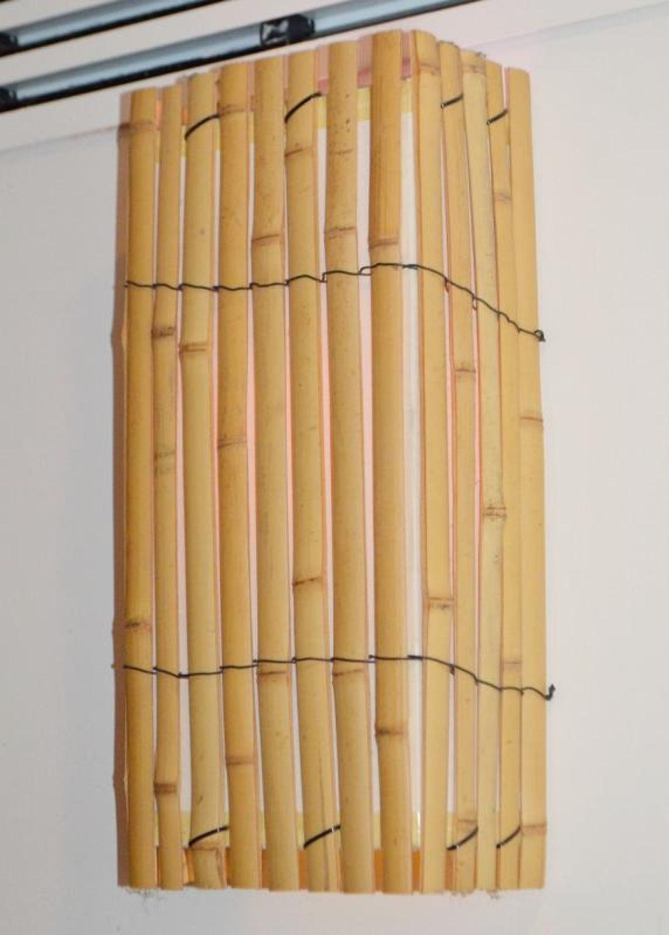 8 x Restaurant Bamboo Wall Light Shades  - Dimensions: H50 x W24 x D12cm - CL367 - Ref CQ-FB -