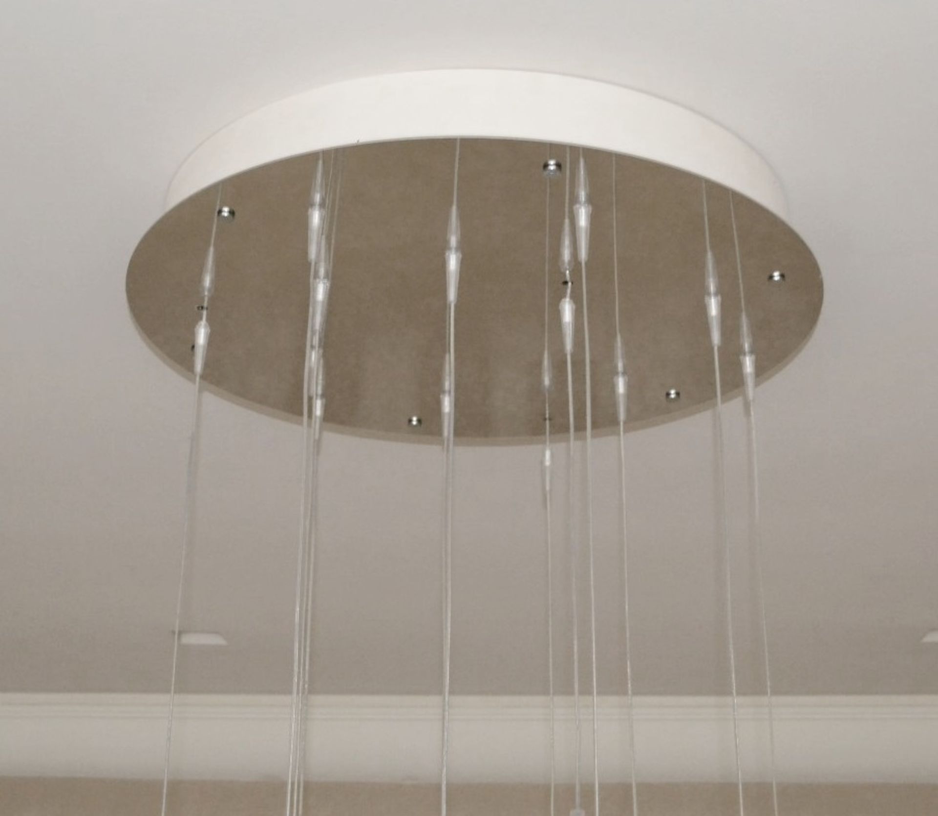 1 x Glass 12-Light Chandelier - Approx 160cm Drop - NO VAT ON HAMMER *Stunning Item* - Image 2 of 6