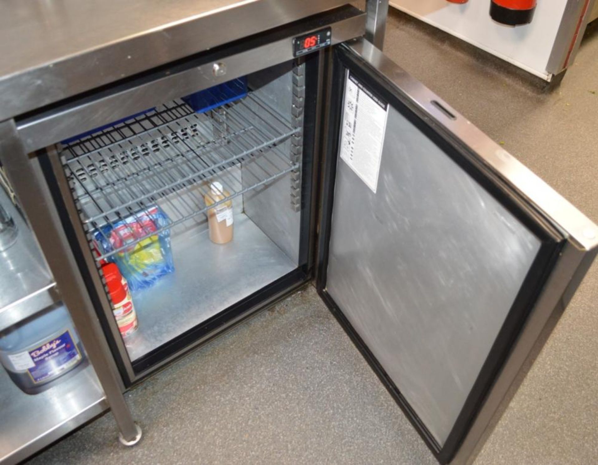 1 x Foster Undercounter Single Door Refrigerator With Stainless Steel Finish - Model HR150-A - H80 x - Image 2 of 3