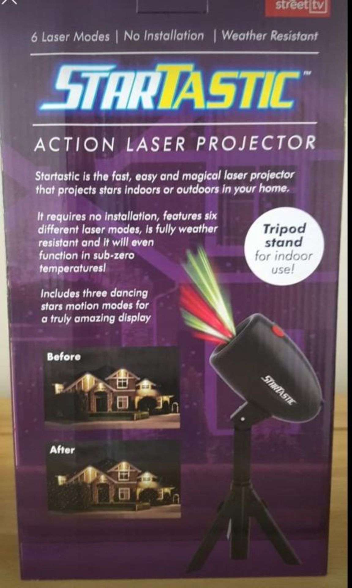 4 x Star Tastic Motion Laser Projectors - Starry Light Display Suitable For Christmas and More - Bra