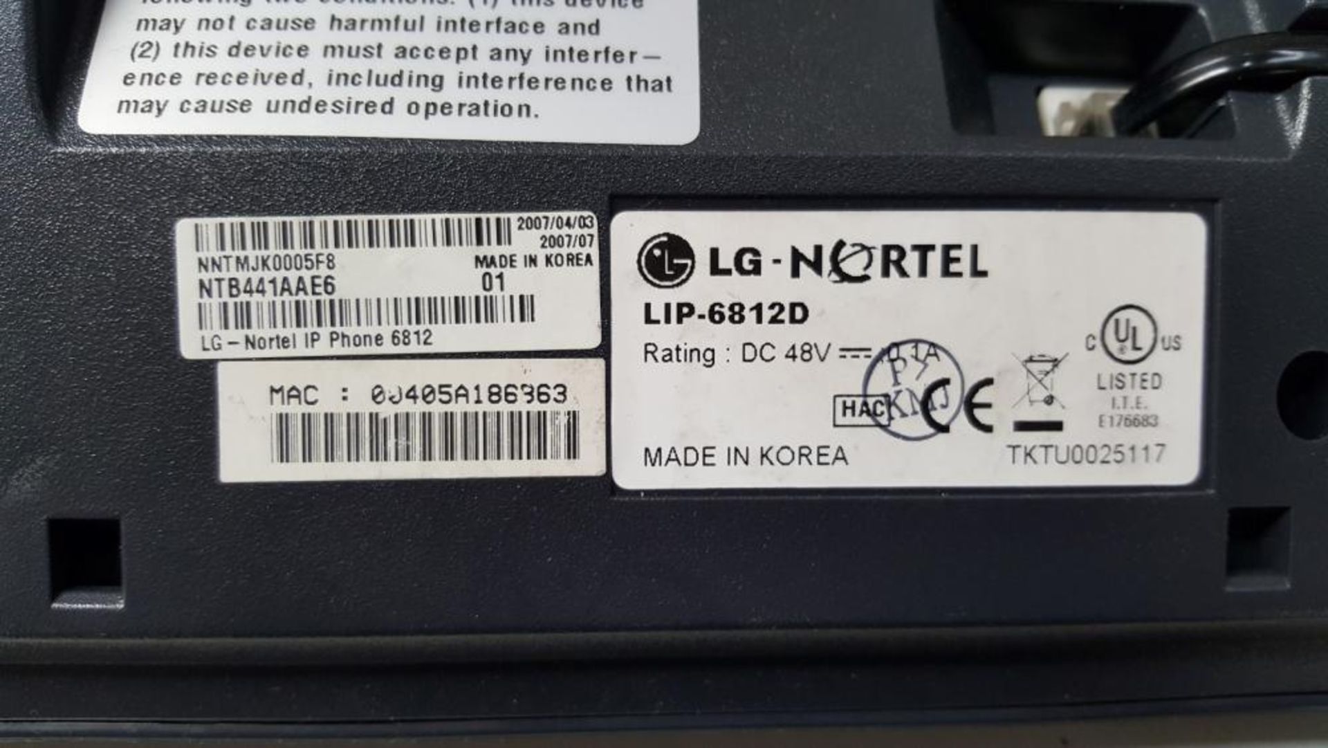 2 x LG Nortel Lip-6812d IP Office Phone - Ref CQ315 - CL011 - Location: Altrincham WA14 As p - Image 3 of 3