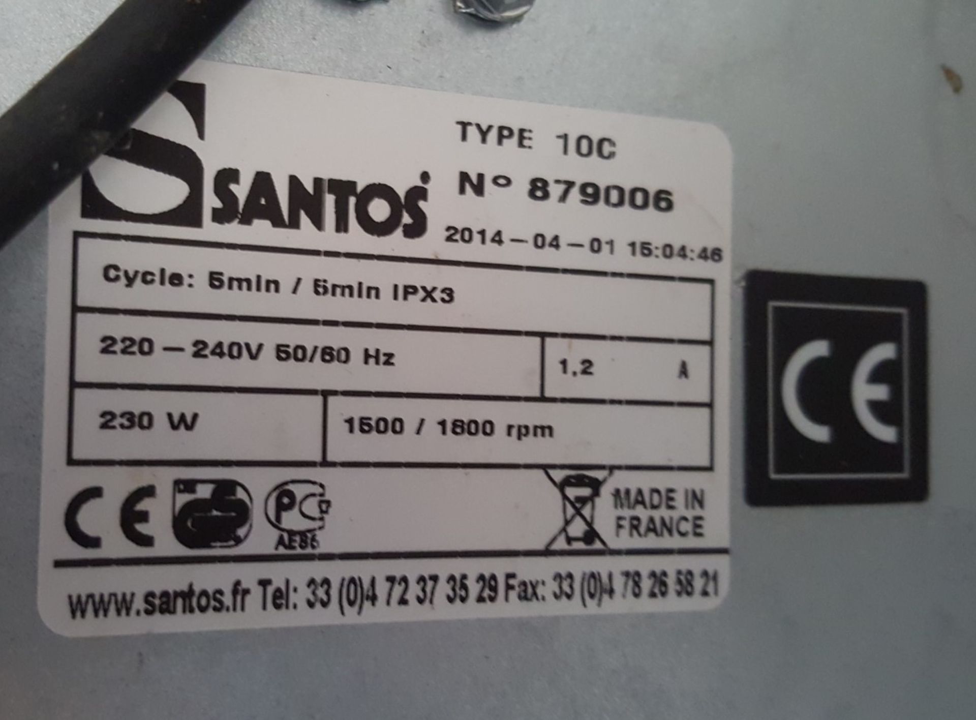 1 x Santos Citrus Juicer 10C With Lever - Ref CQ301 - Image 3 of 4