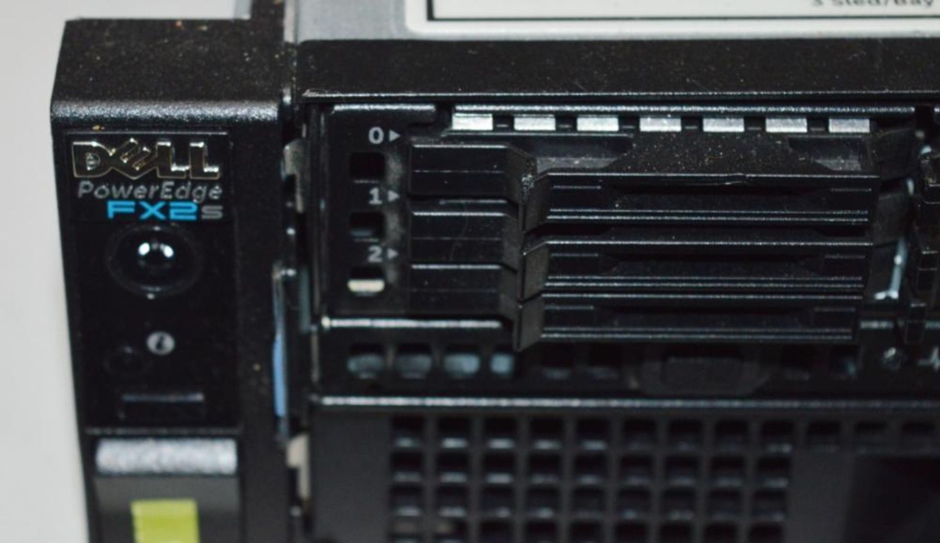 1 x Dell Power Edge FX2S Enclosure With Two Poweredge FC630 Blade Servers, 2 x Xeon E5-2695V3 14 Cor - Image 3 of 8