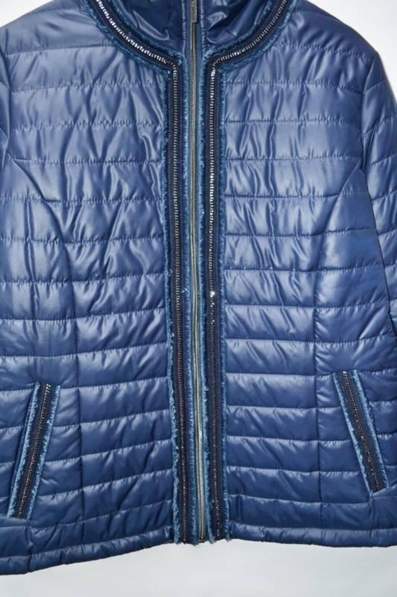 1 x Steilmann Feel C.o.v.e.r By Kirsten Womens Coat - Quilted Poly Down Filled Coat In Navy Blue, Wi - Image 7 of 7