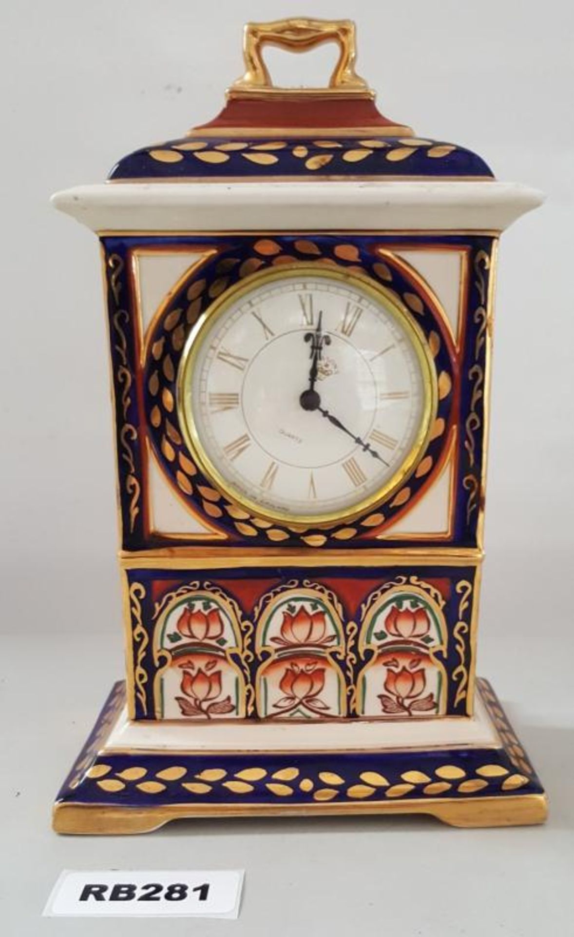1 x Mason's Ironstone Masterpiece Series Porcelain Clock - Ref RB281 E - Dimensions: H23/L15/W10 - C