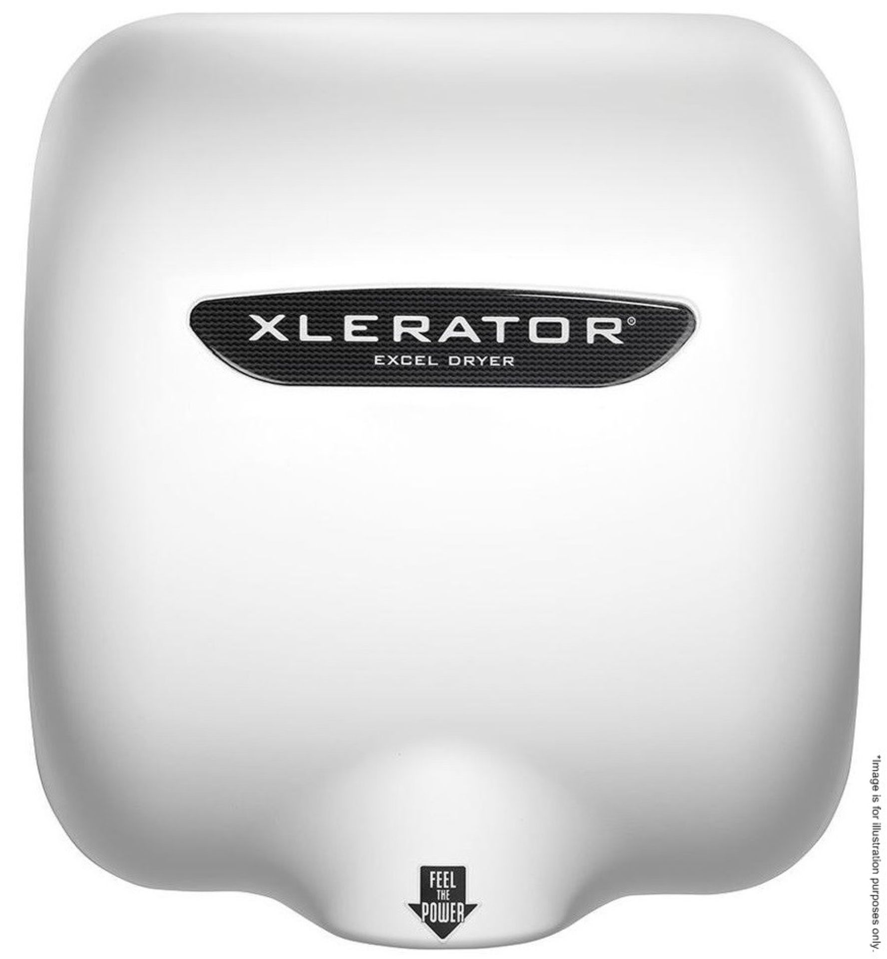 1 x Excel XLERATOR XL-WV Low Energy Automatic Hand Dryer In White - Recently Taken From A Working