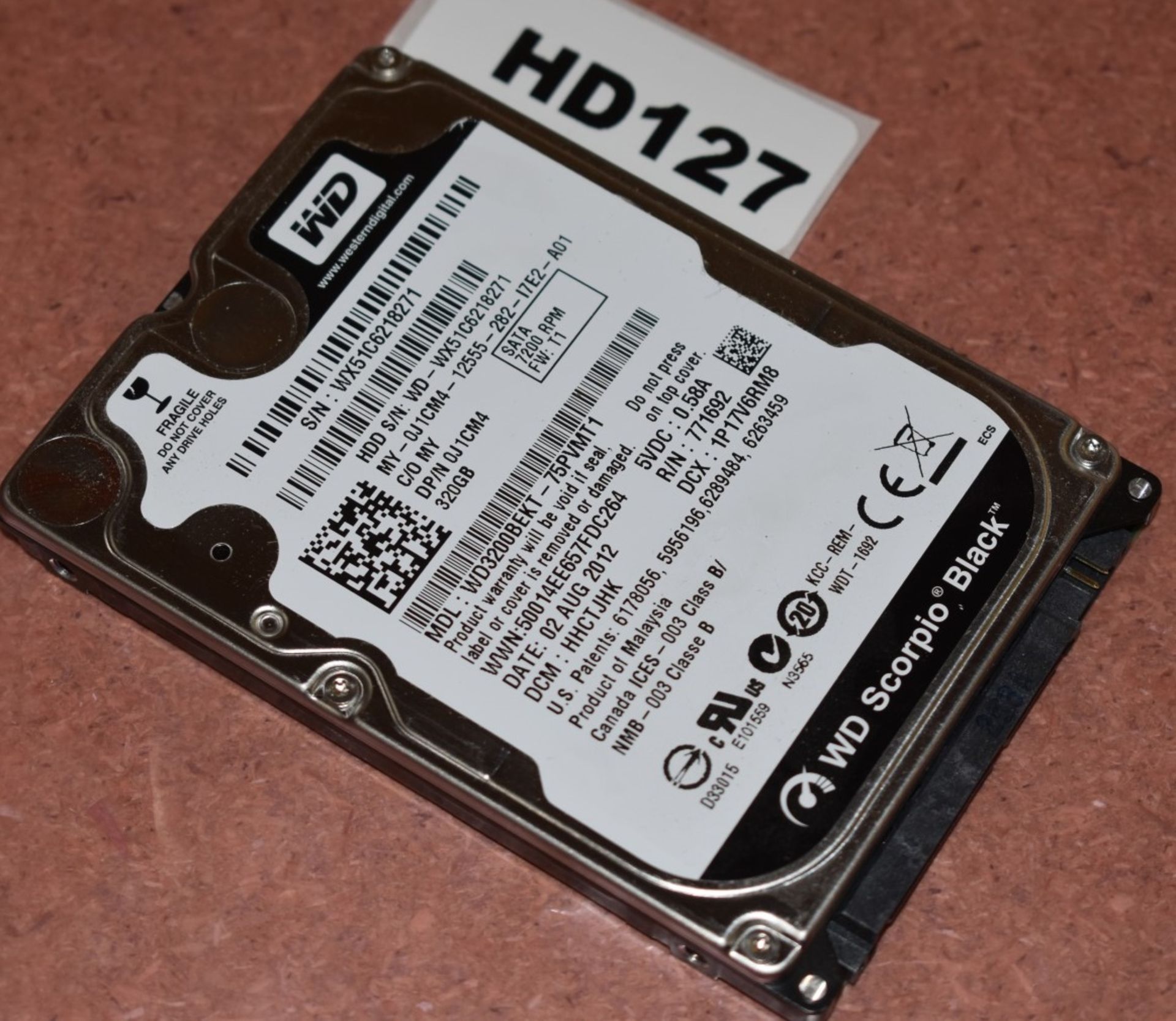 4 x Western Digital 320gb Black 2.5 Inch SATA Hard Drives - Tested and Formatted - HD125/126/127/128