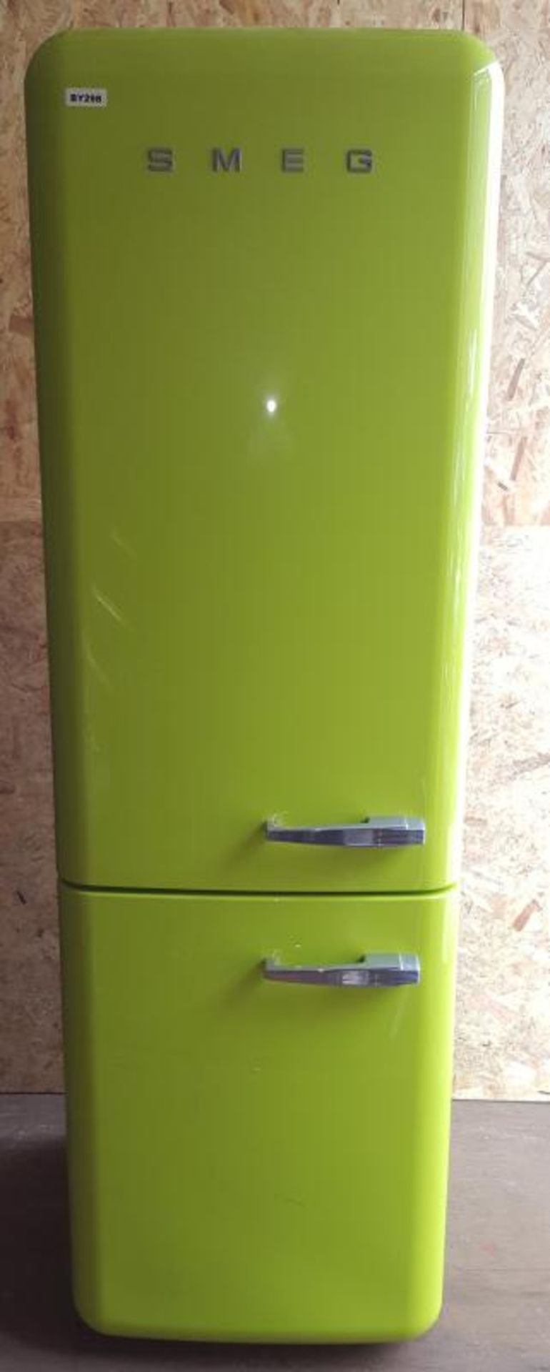 1 x Smeg FAB32LNL Green Retro Frost Free Fridge Freezer - Ref BY298 - H190/W65/L60cm - CL391 - Locat
