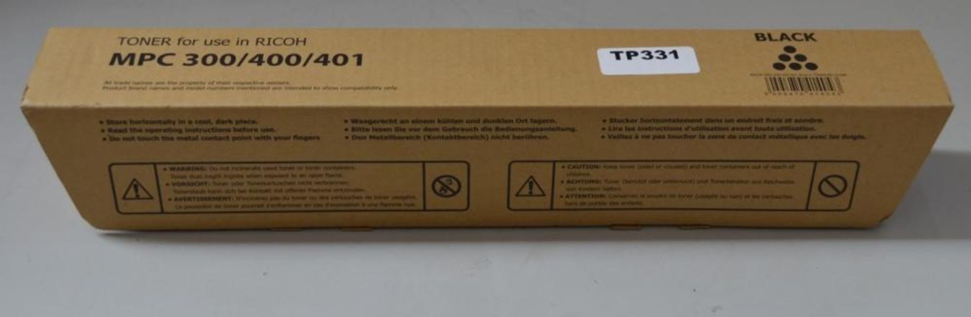 1 x Ricoh Black Toner For MPC 300/400/401 New In Box - Ref TP331 - CL394 - Location: Altrincham WA14