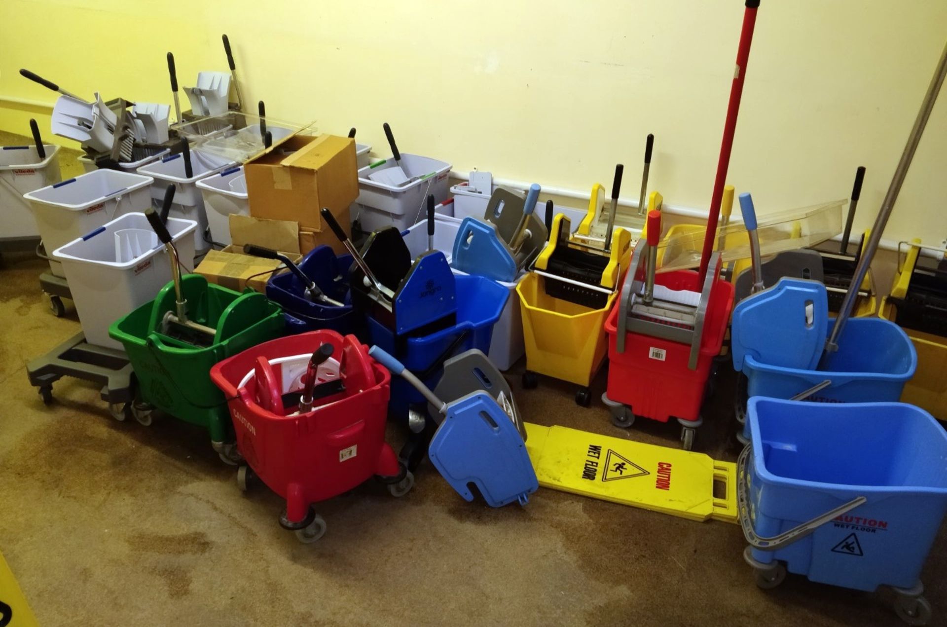 27 x Commercial Mop Buckets With Accessories - Ref B2 CL409 - Location: Wakefield WF16Collections: