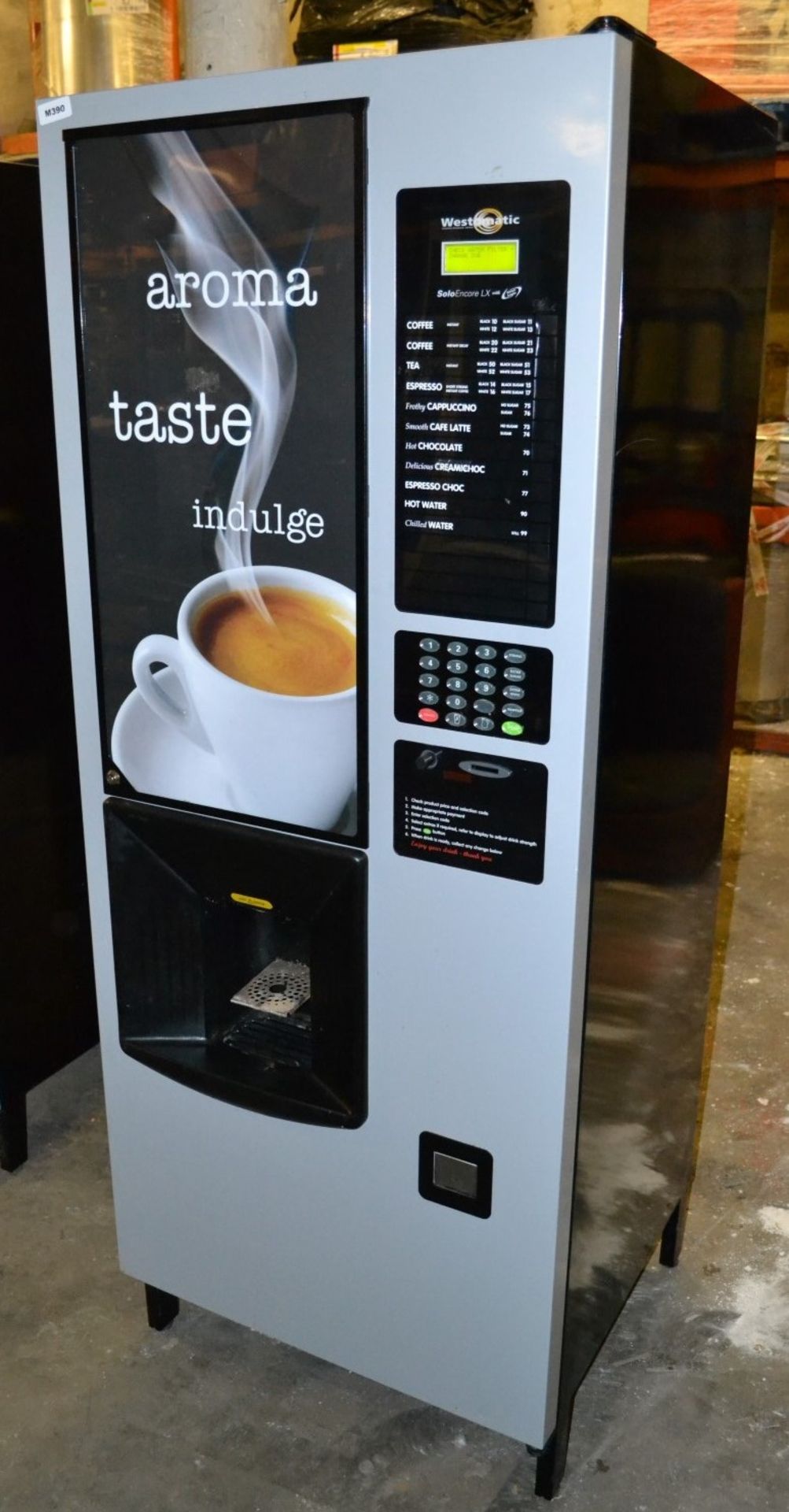 1 x Westomatic Solo Encore LX Hot Drink Vending Machine With Sim Logic - Ref: M390 - Image 5 of 5