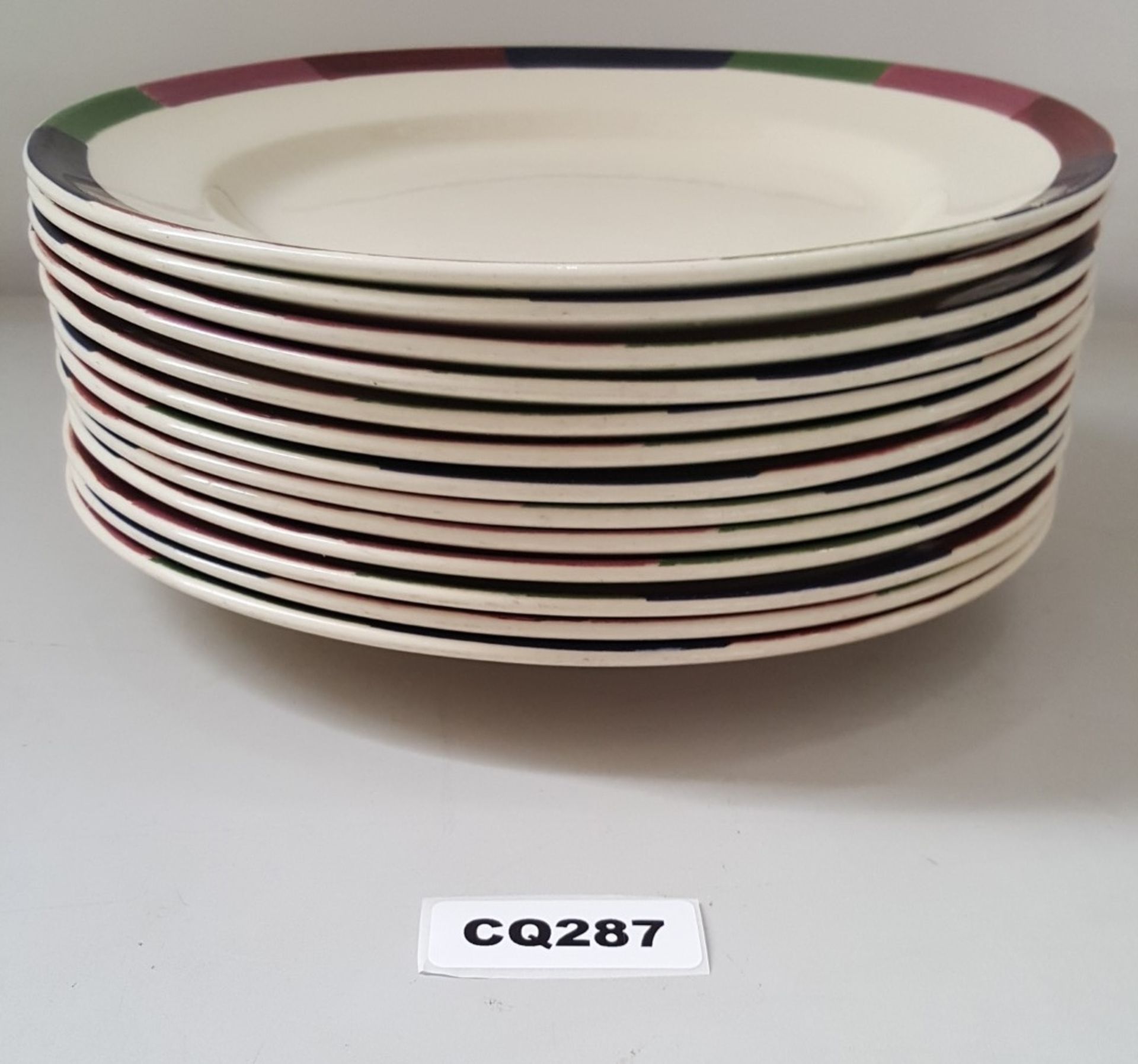 13 x Steelite Harmony Plates Cream With Pattered Egde 27CM - Ref CQ287 - Image 4 of 5