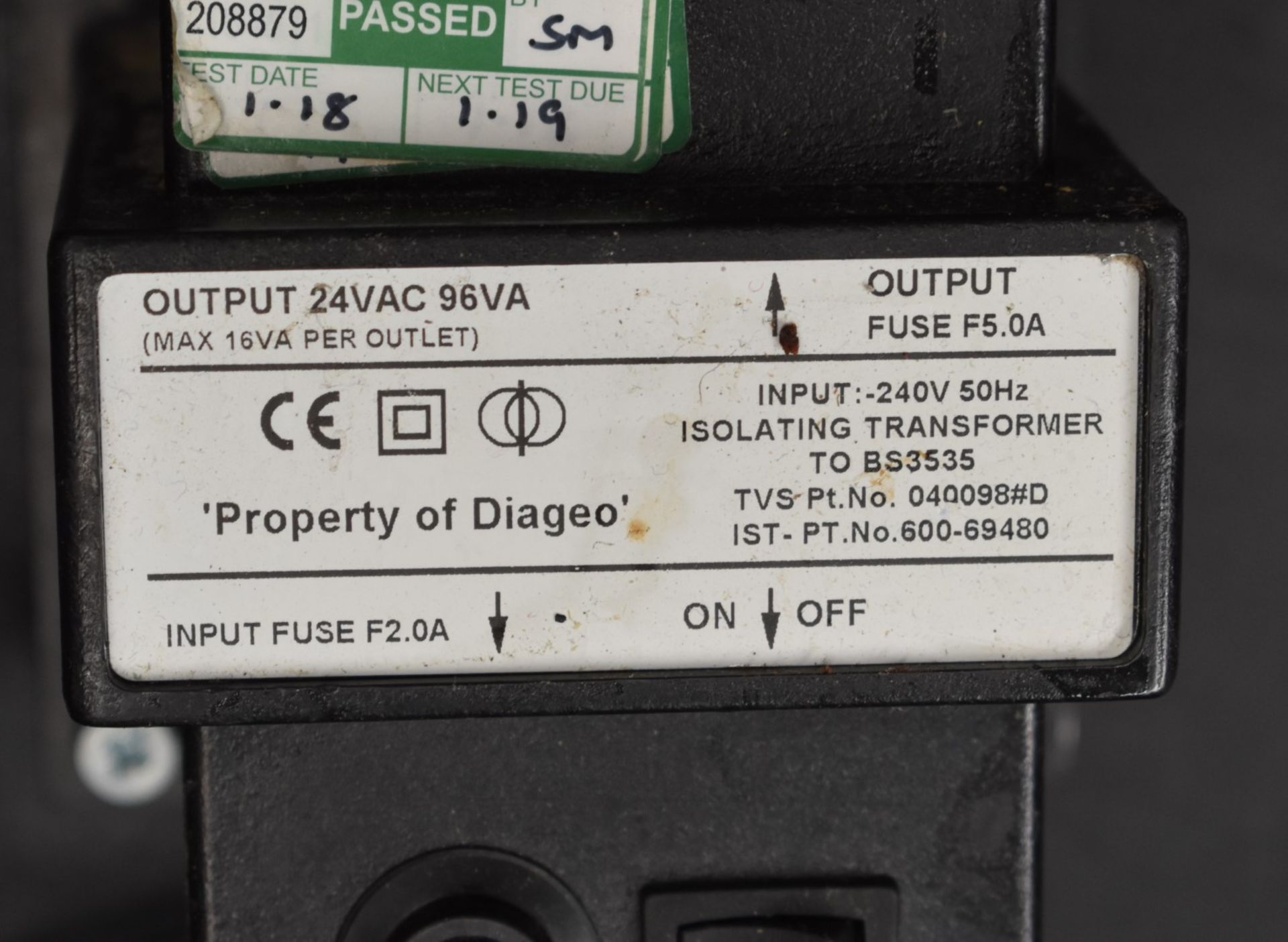 2 x Beverage Systems Isolating Transformers - 240v - CL390 - Location: Altrincham WA14 - Image 2 of 3