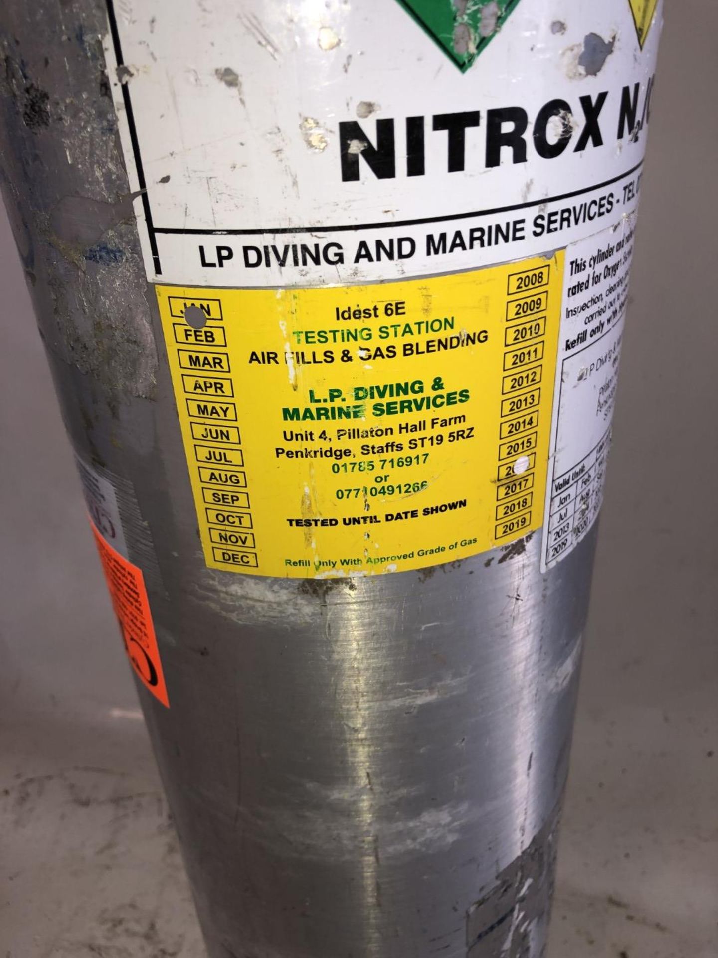 1 x Recently Tested Nitrox N2O2 Scuba Cylinder - Ref: NS426 - CL349 - Altrincham WA14 - Image 2 of 4