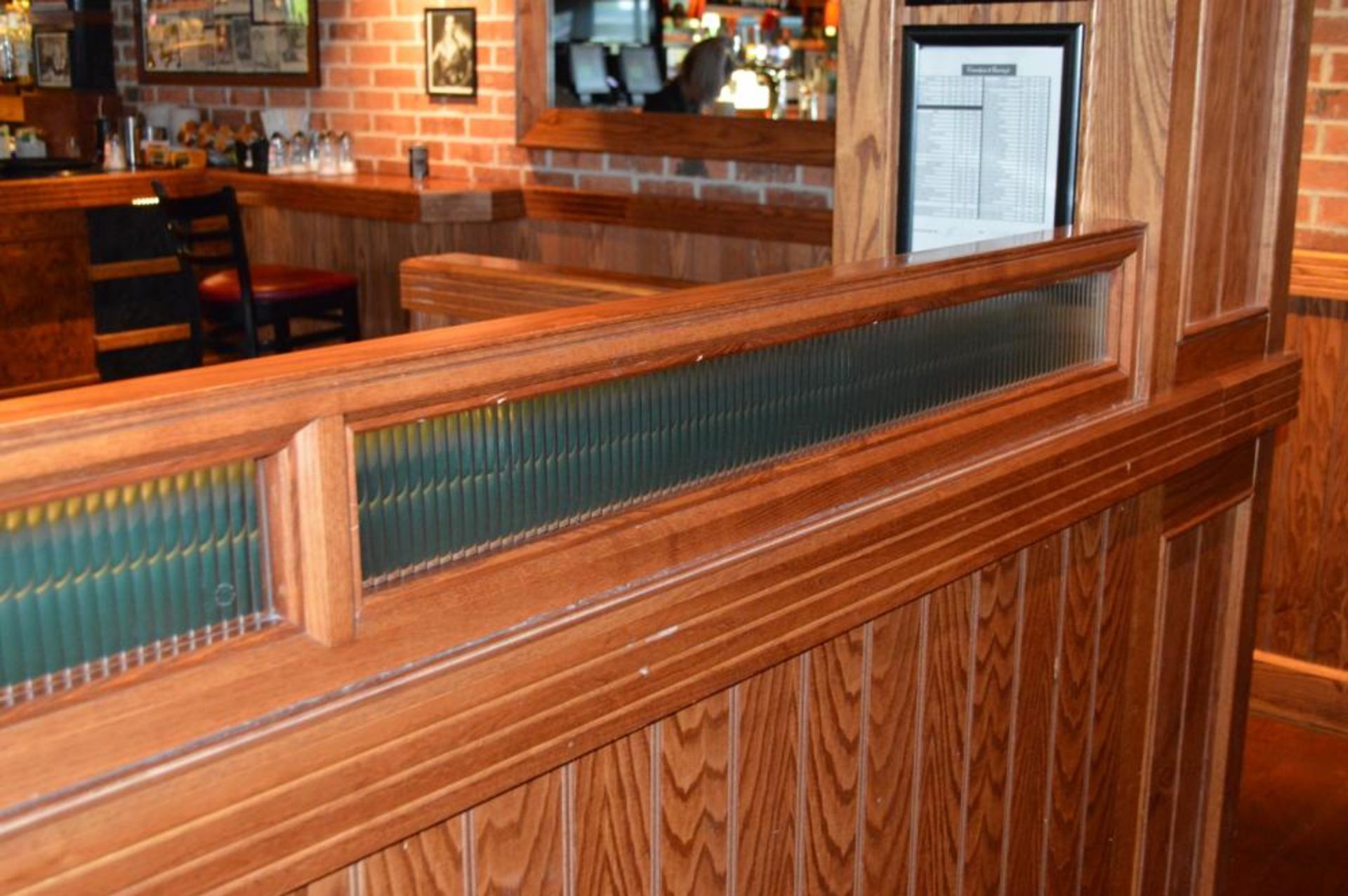 1 x Bar Restaurant Room Partition With Seating Bench, Pillar, Wine Cabinet and Foot Rest - Overall S - Image 15 of 21