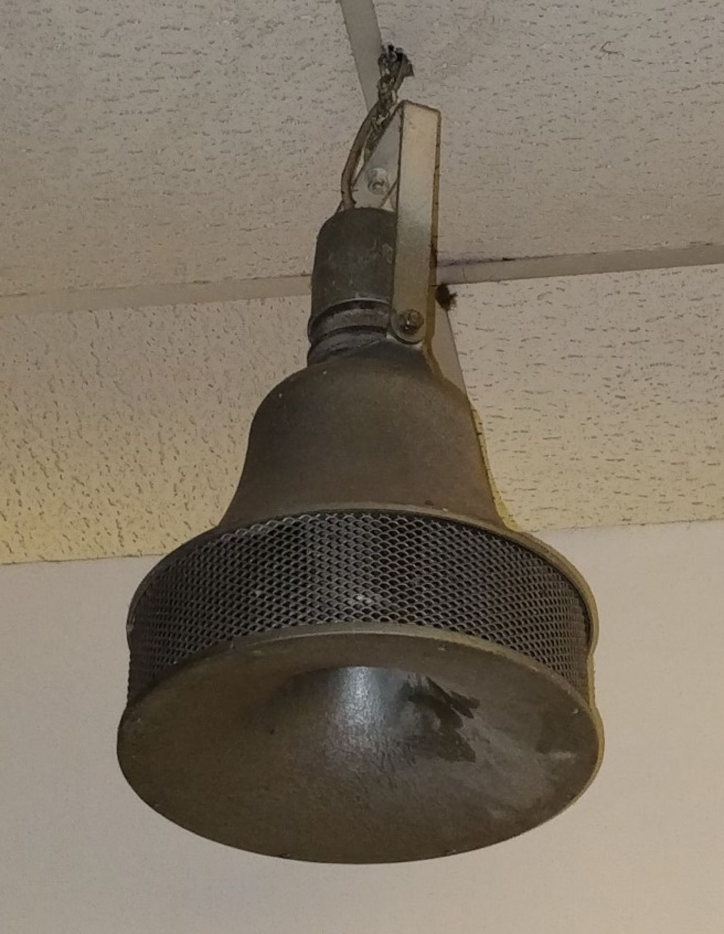 1 x Vintage Ceiling Mounted Loudspeaker With Metal Enclosure - Ref B2 CL409 - Location: Wakefield