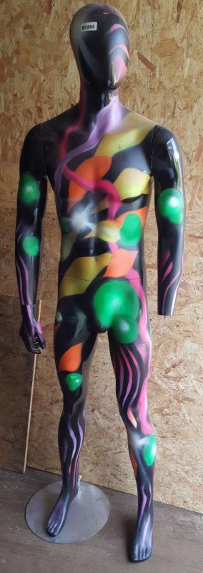 1 x 6ft Bespoke Shop Male Mannequin Featuring Specially Commissioned Paintwork By A British Undergro - Image 2 of 3