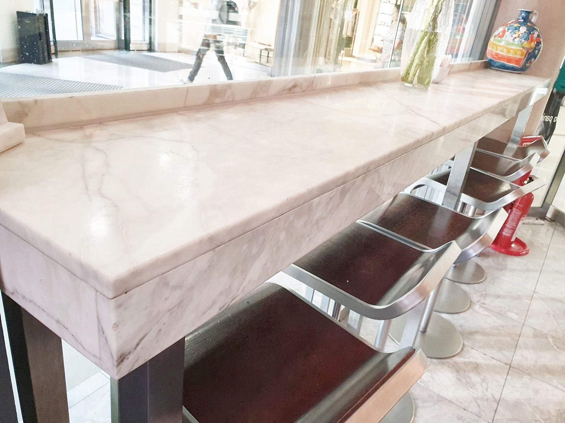 1 x White Marble/Granite Breakfast / Coffee Bar - One Piece - Ref: BRE015 - CL421 - Image 3 of 3