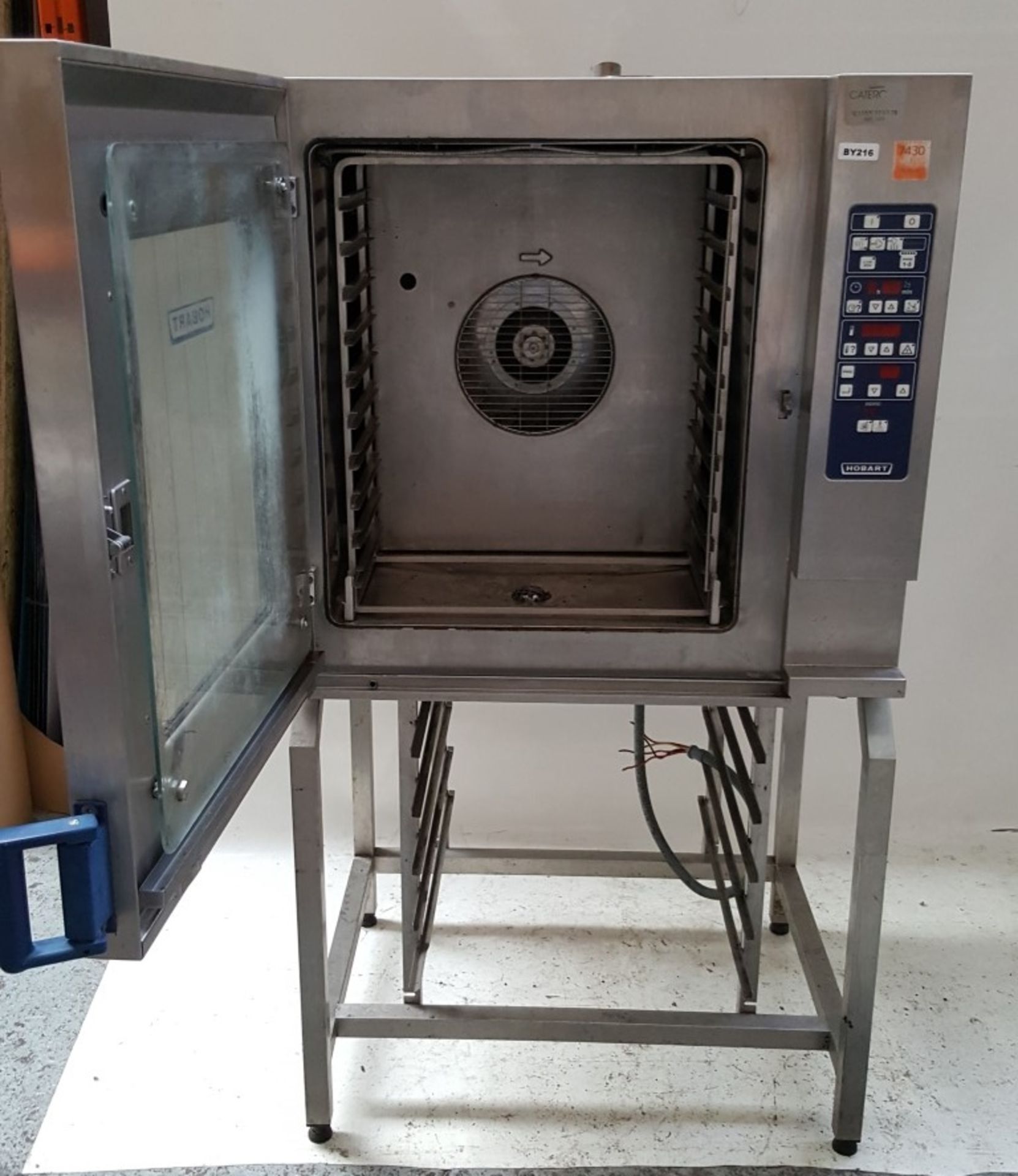 1 x HOBART CSD Electric 10 Grid Combi Oven with Floor Stand - Ref BY216 - Image 3 of 8