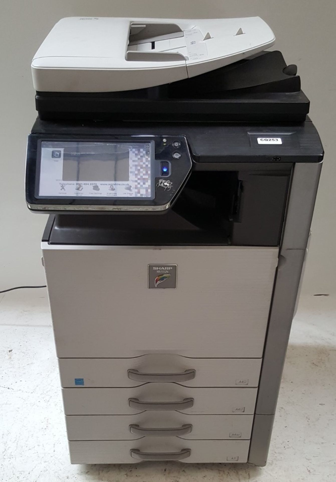 1 x Sharp MX-5112N Digital Copier Office Printer - Tested and Working - Ref CQ253 - CL422 -