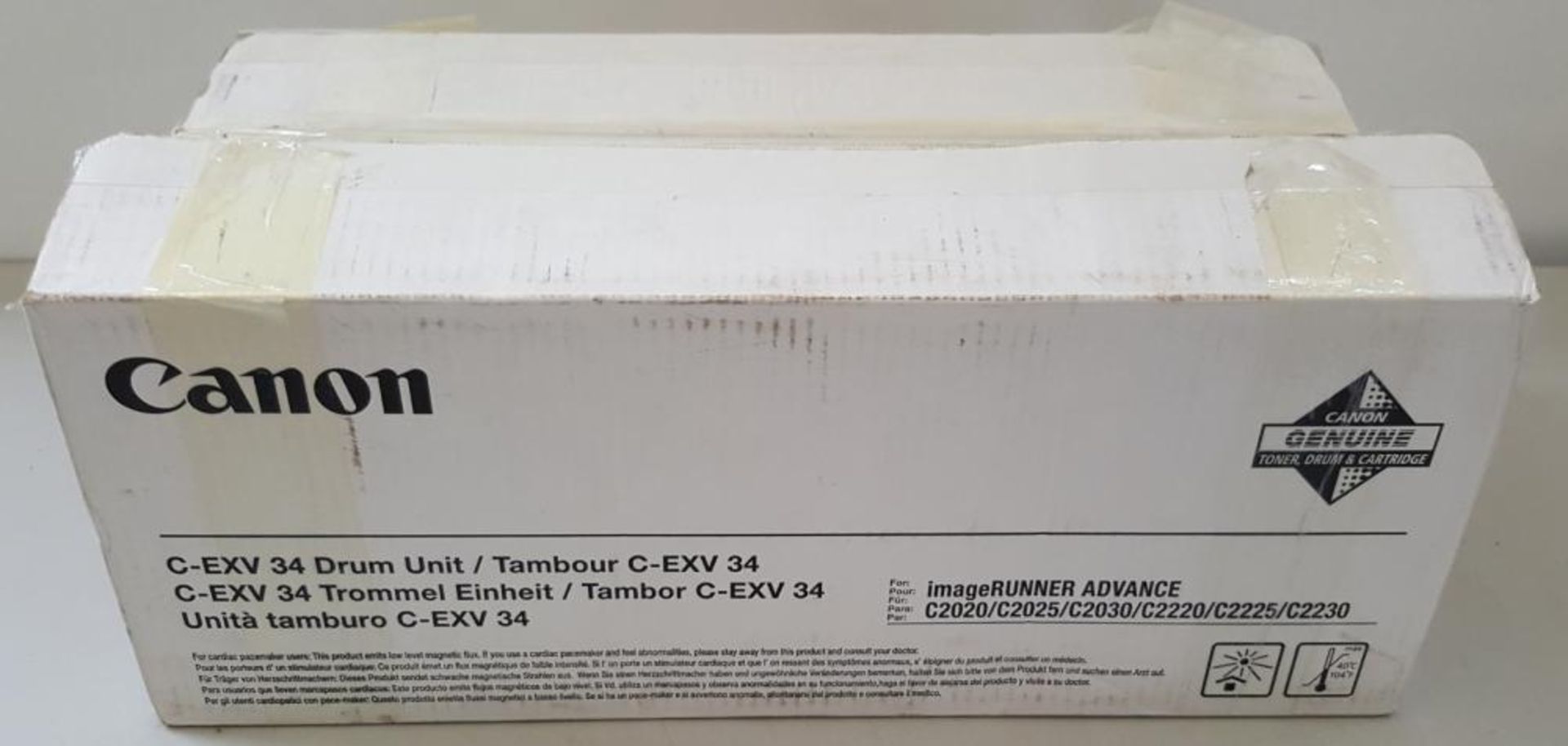 2 x CANON TONER PRINTER CARTRIDGE (C-EXV 34 CYAN &amp; C-EXV 34 MAGENTA) New In Opened Box - Ref HK - Image 4 of 4