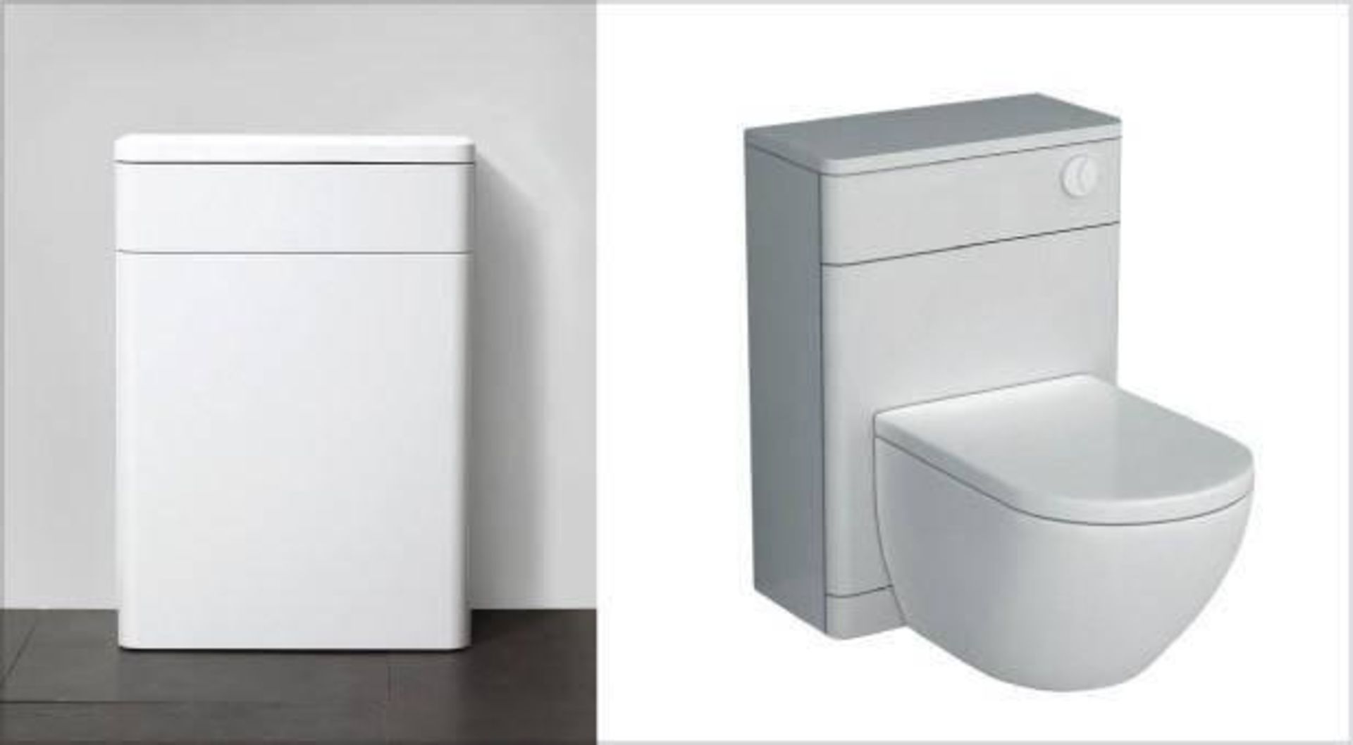 1 x MarbleTECH Back to WC Wall Unit - B Grade Stock - Ref:AWC51-060 - CL170 - Location: Nottingham N