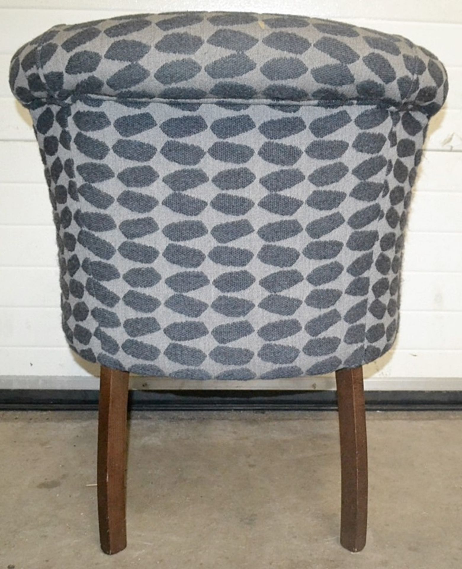 4 x Blue & Grey Upholstered Bar Chairs For Commercial Use - Dimensions (cm): W70 x D60, Back - Image 5 of 6