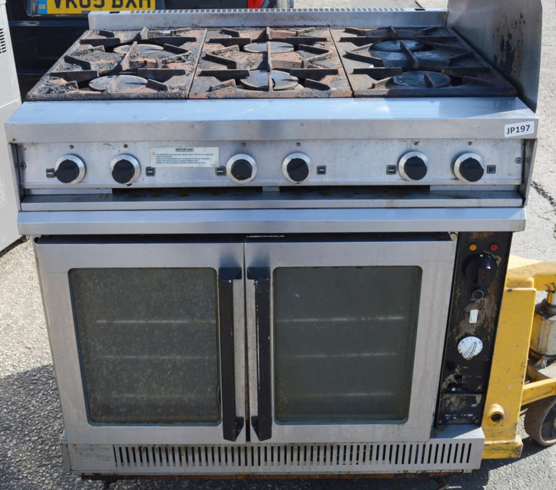 1 x Commercial 6 Burner Range Cooker - Stainless Steel Finish - H90 x W90 x D80 cms - CL232 - Ref