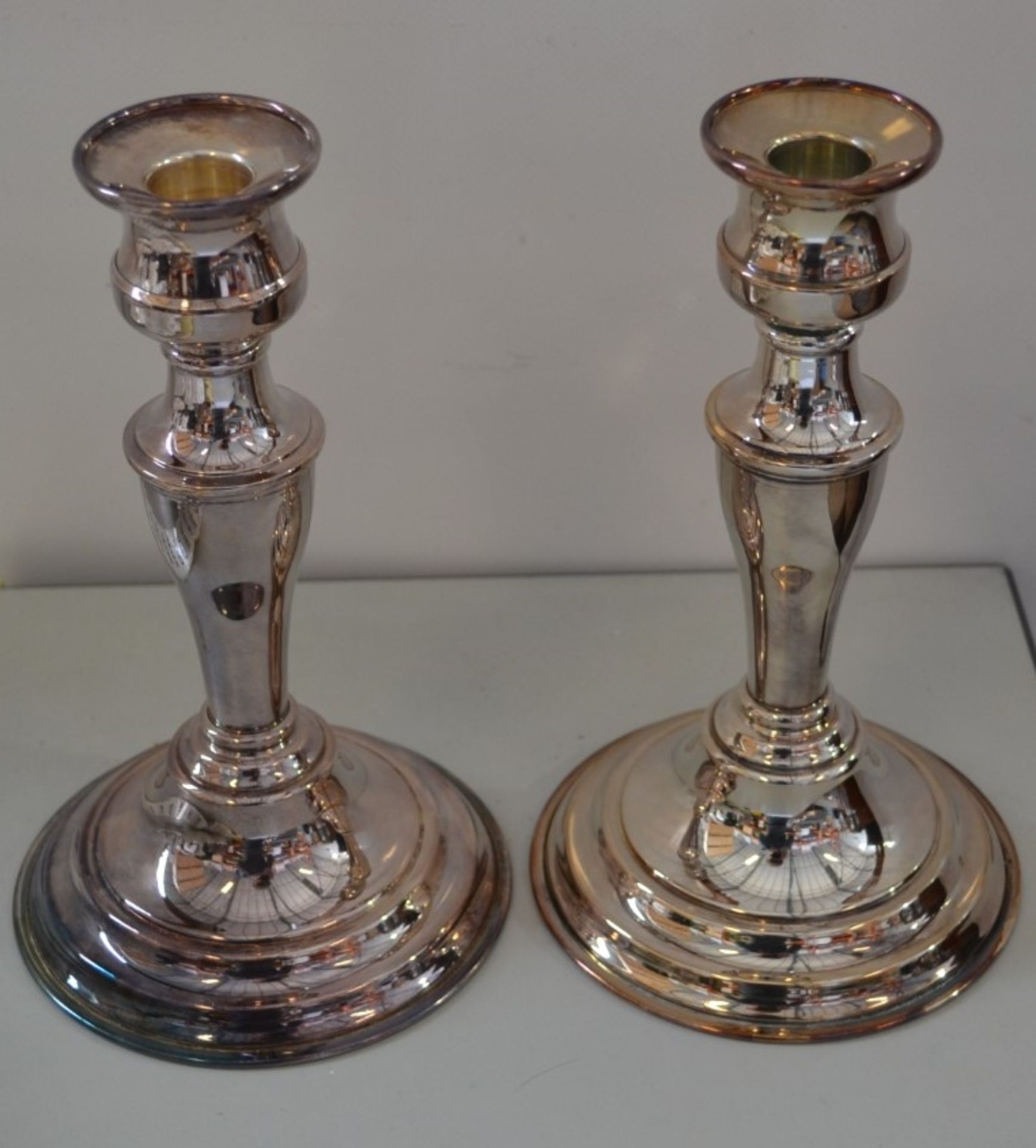 1 x Antique Silver Colour Candle Holders - Ref J2143 - CL314