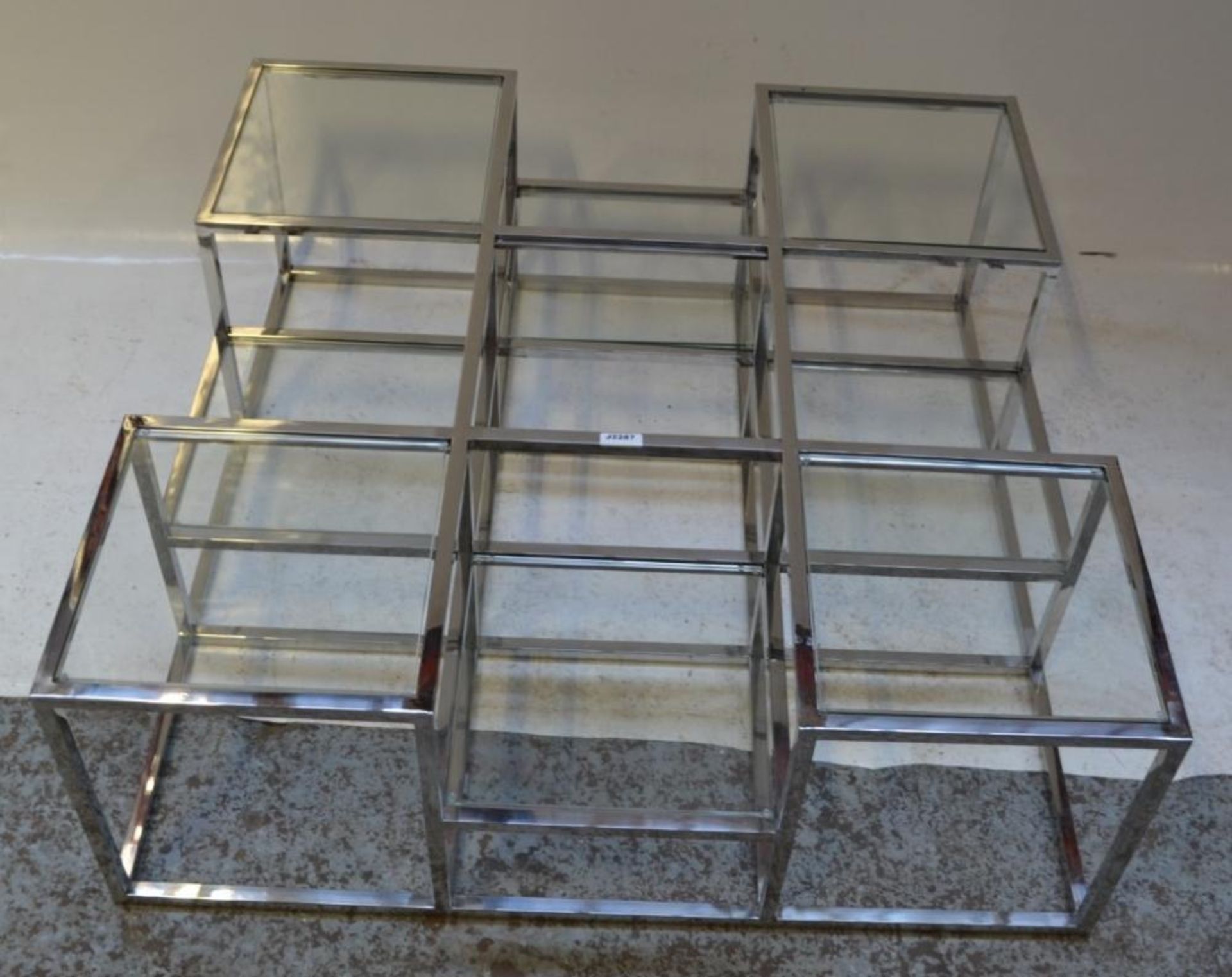 1 x METAL AND GLASS MULTI COFFEE TABLE - CL364 - Ref:WH- J2288 - Location: Altrincham WA1 - Image 2 of 4