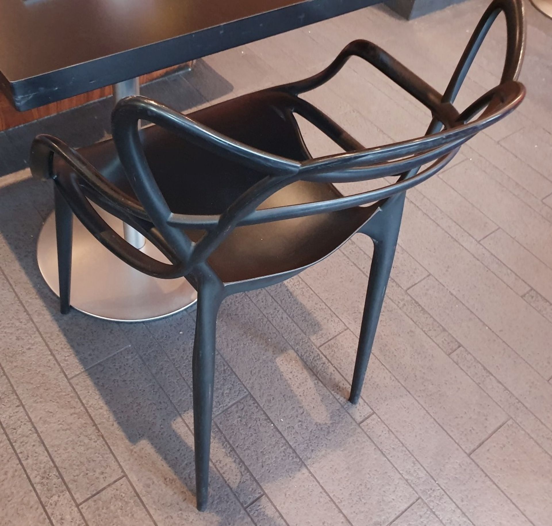 1 x Philippe Starck Inspired 'Masters' Designer Black Gloss Bistro Chair - BRE008 - Image 2 of 3